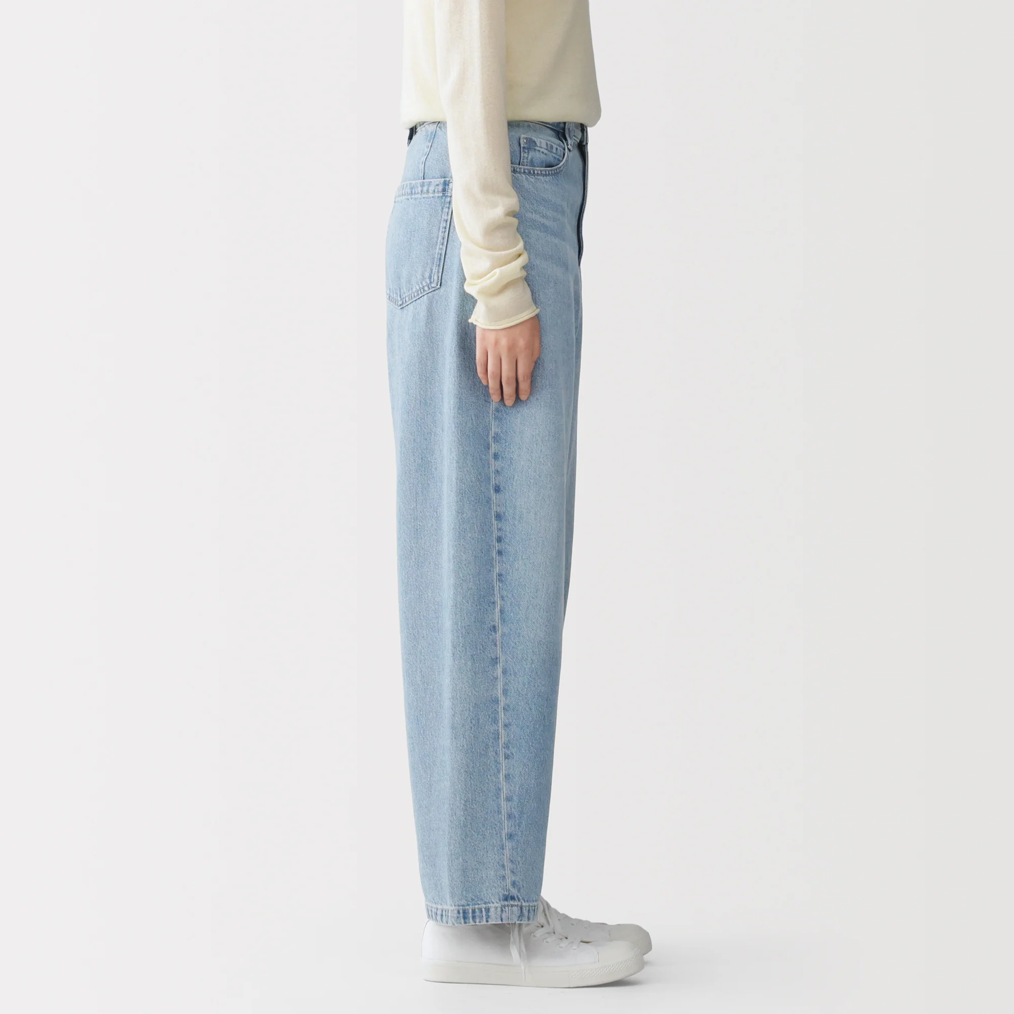 Kapok Blend Denim Cocoon Pants - Image 23