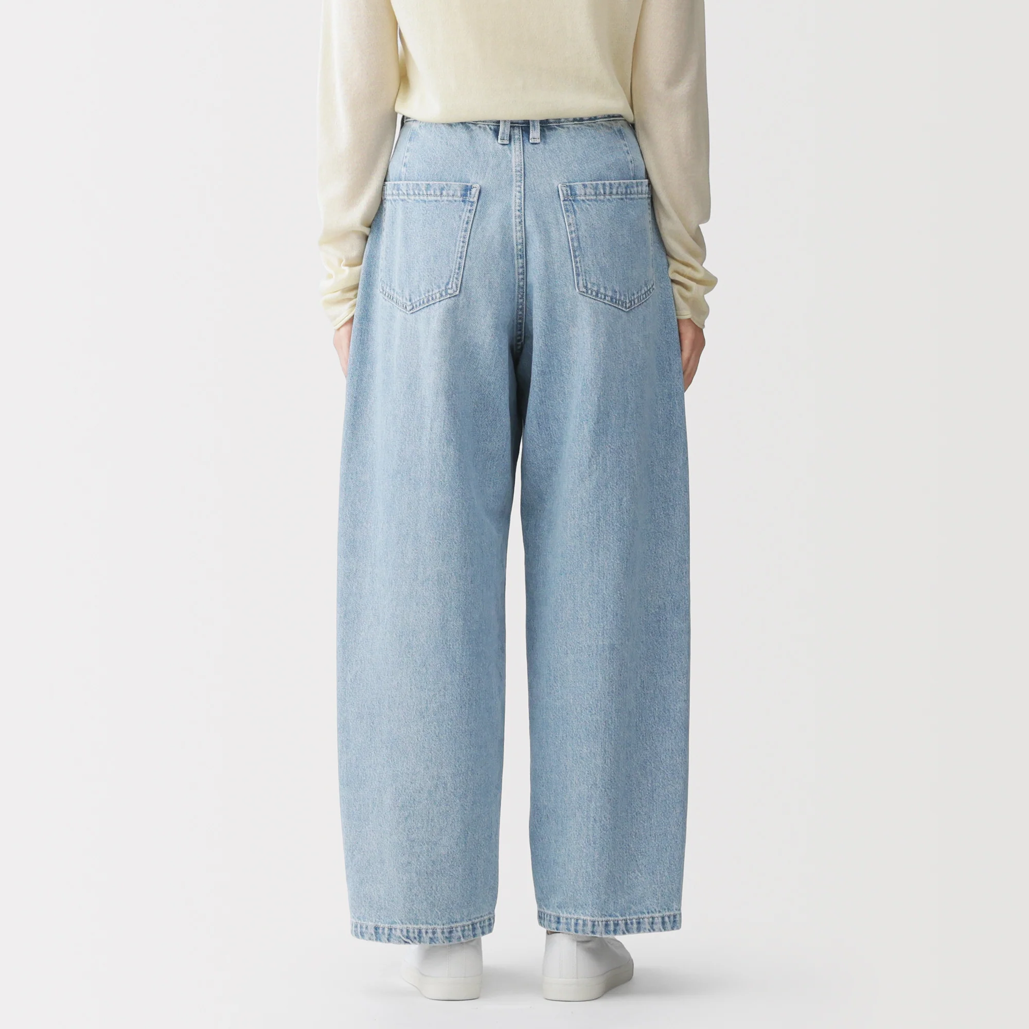 Kapok Blend Denim Cocoon Pants - Image 24