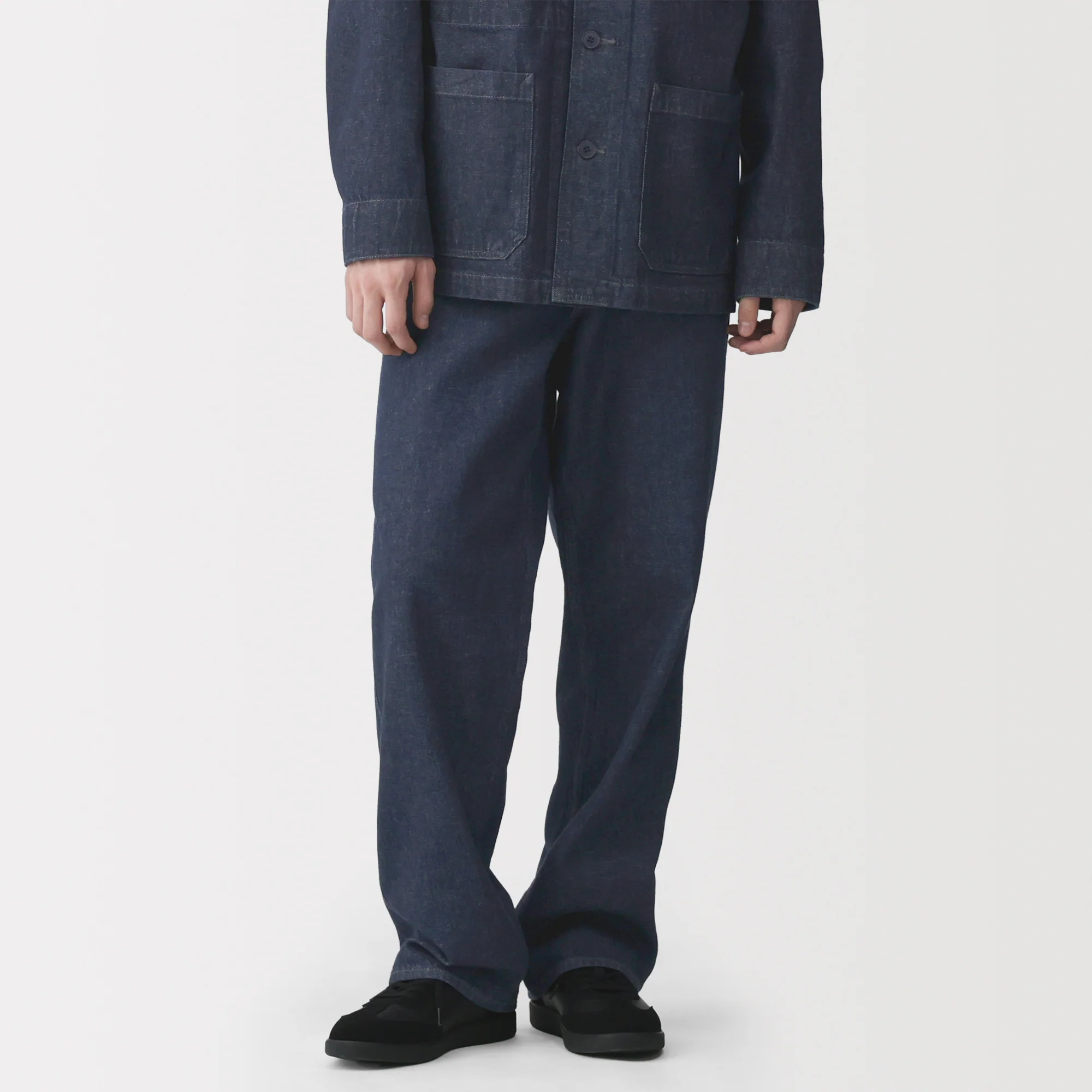 Kapok Blend Denim Wide Pants - Image 13