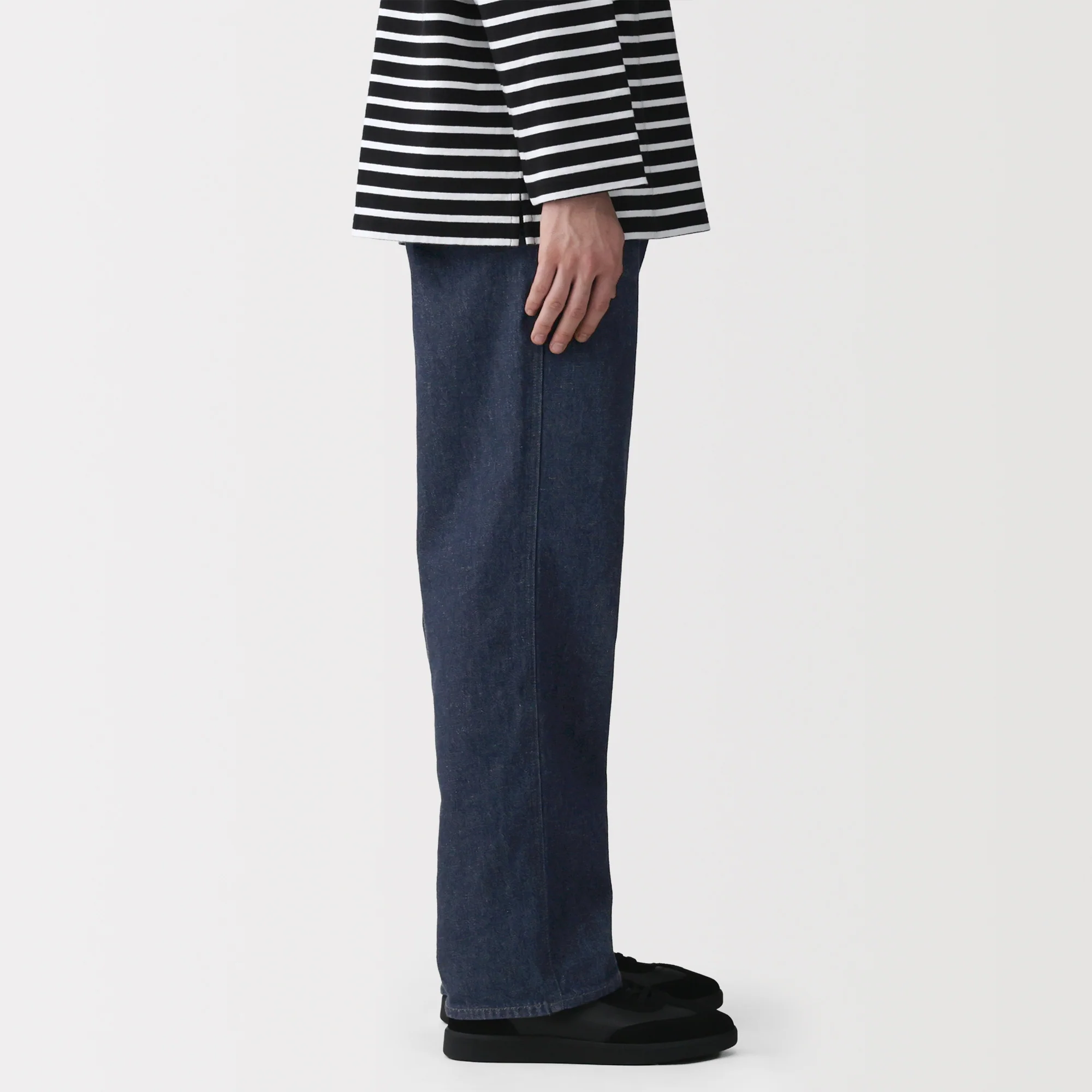 Kapok Blend Denim Wide Pants - Image 14