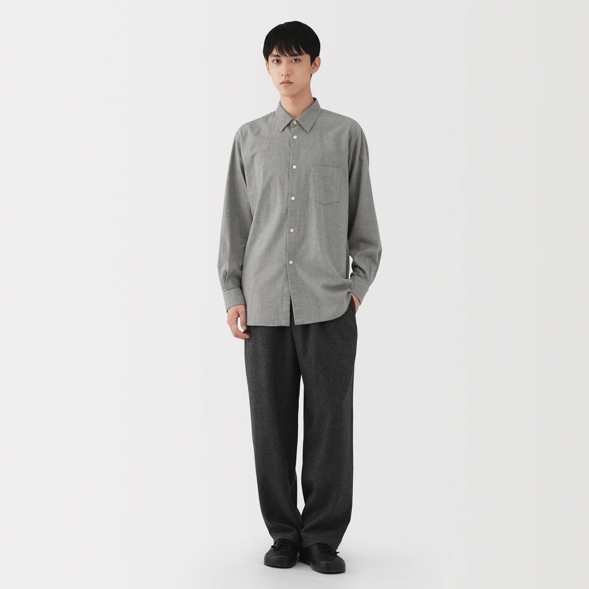 Labo Brushed Herringbone Shirt - Image 11