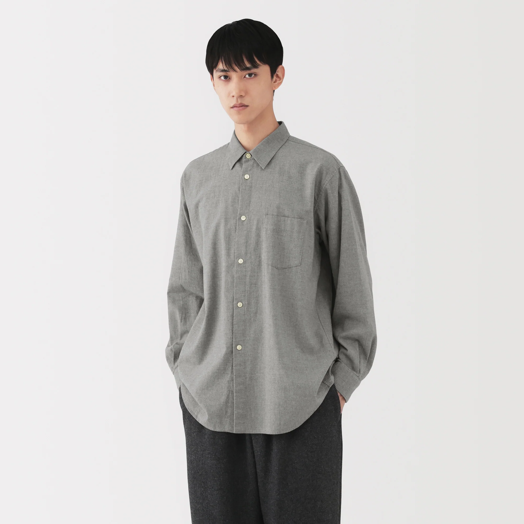 Labo Brushed Herringbone Shirt - Image 12