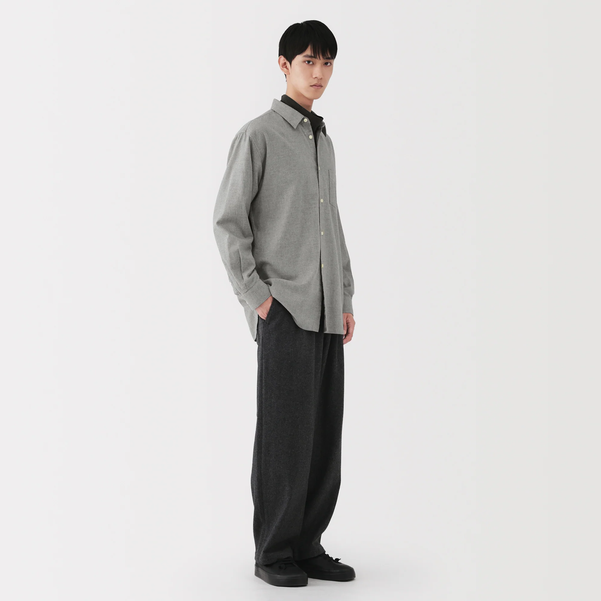 Labo Brushed Herringbone Shirt - Image 17
