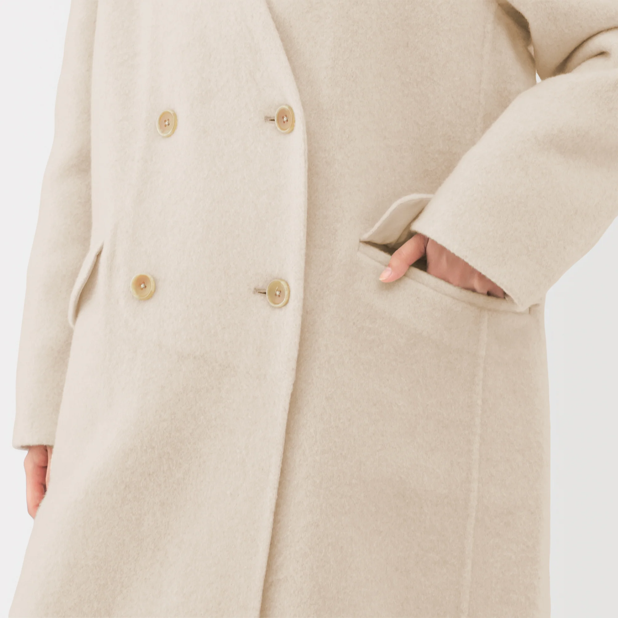 Labo Cashmere Mix Double Breasted Coat - Image 8