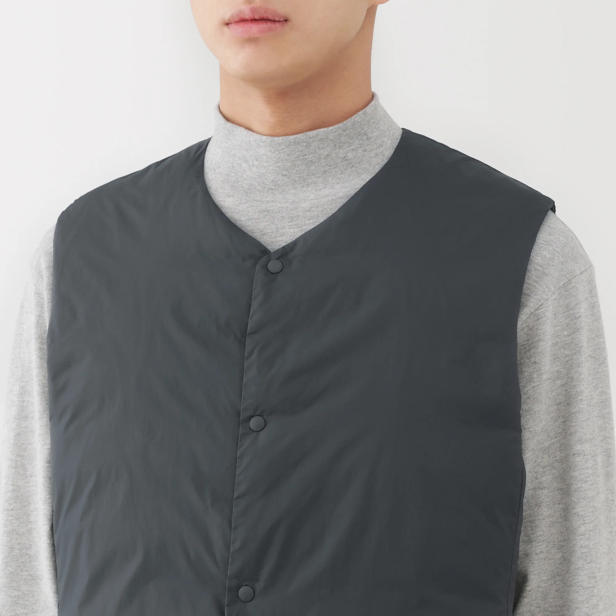 Lightweight Down Collarless Vest - Image 40