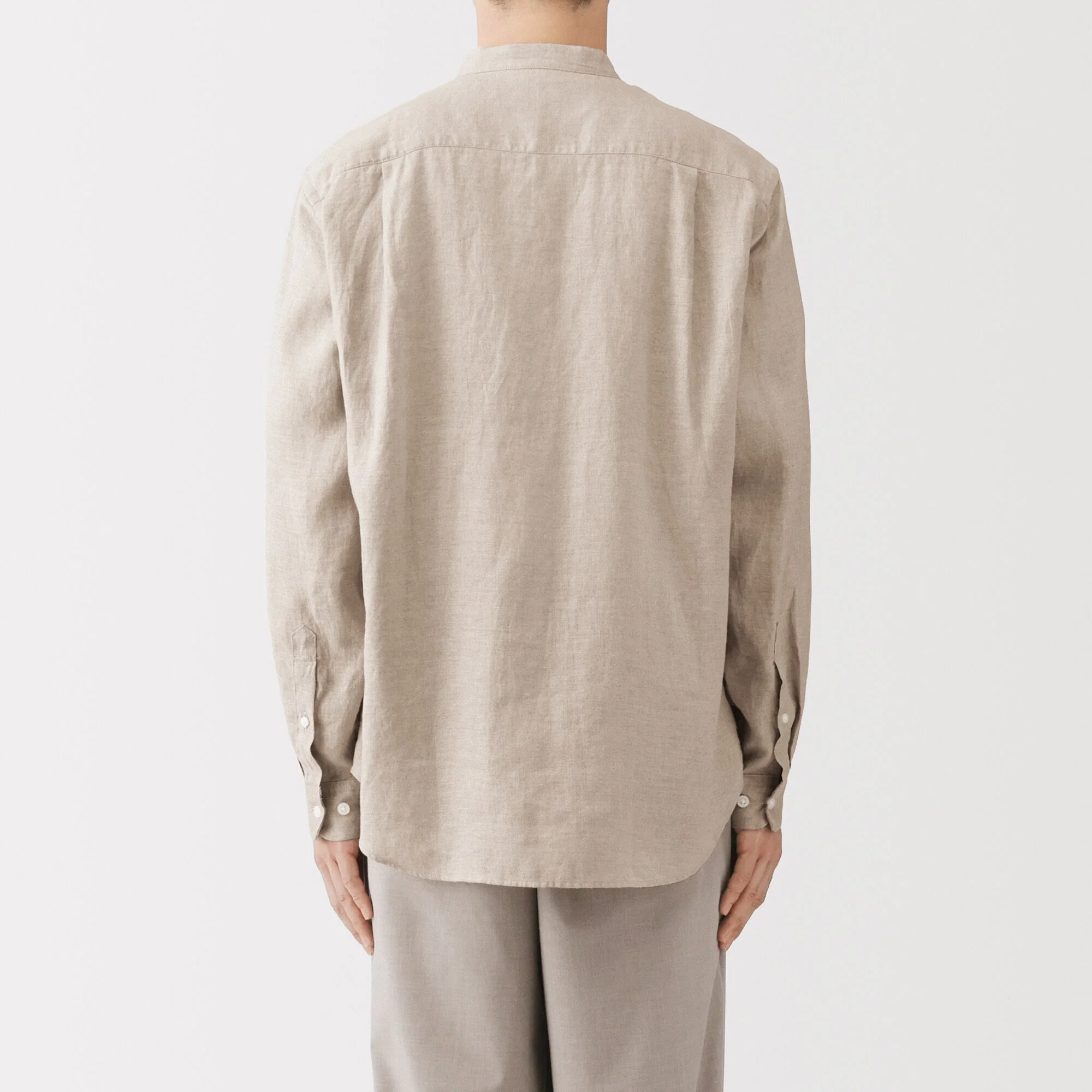 Linen Stand Collar Shirt - Image 6