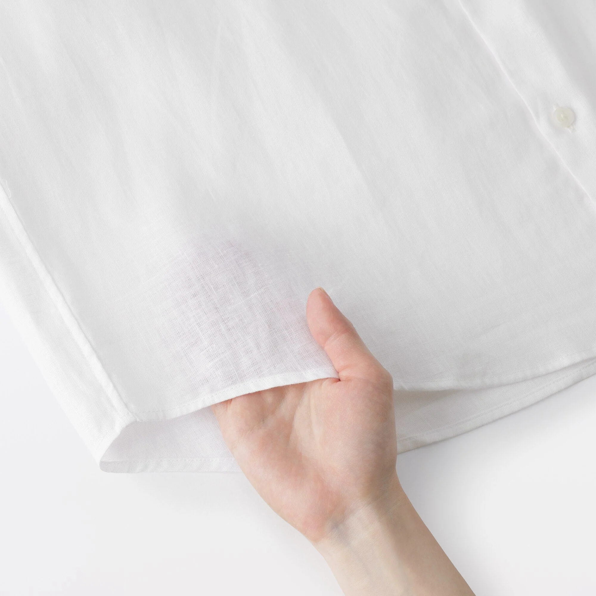 Linen Stand Collar Shirt - Image 9