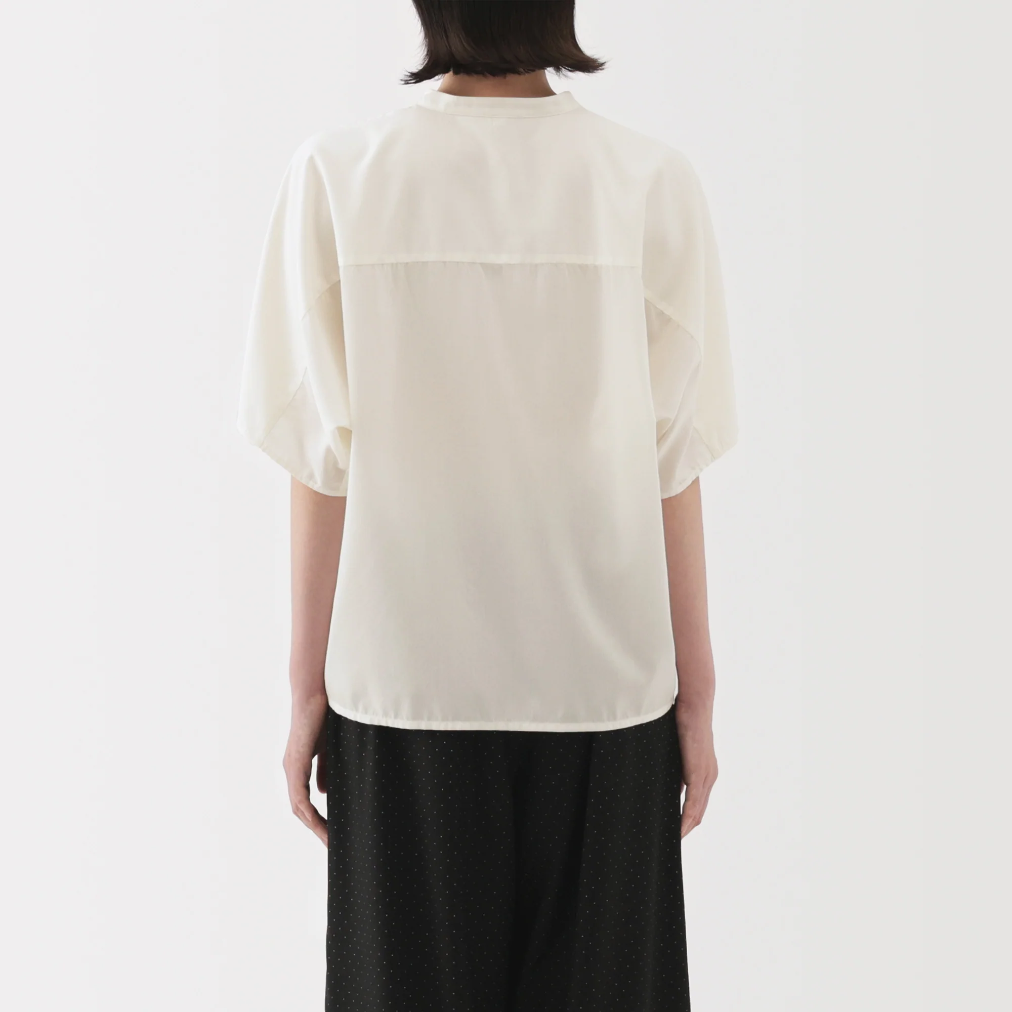 Lyocell Blend Half-Sleeve Blouse - Image 26
