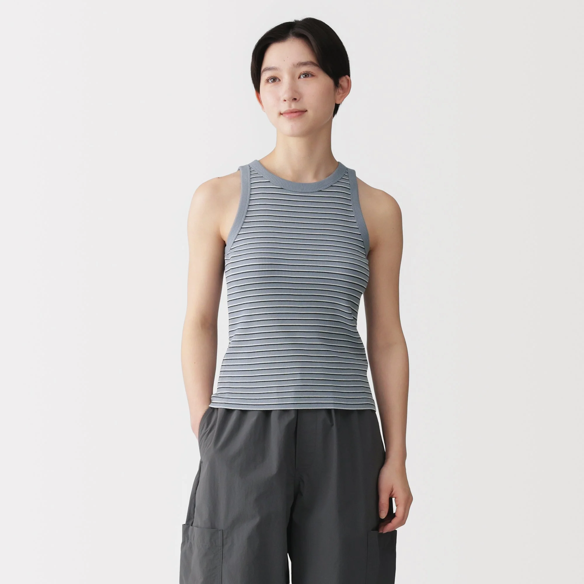 Lyocell Blend Rib Tank Top - Image 43