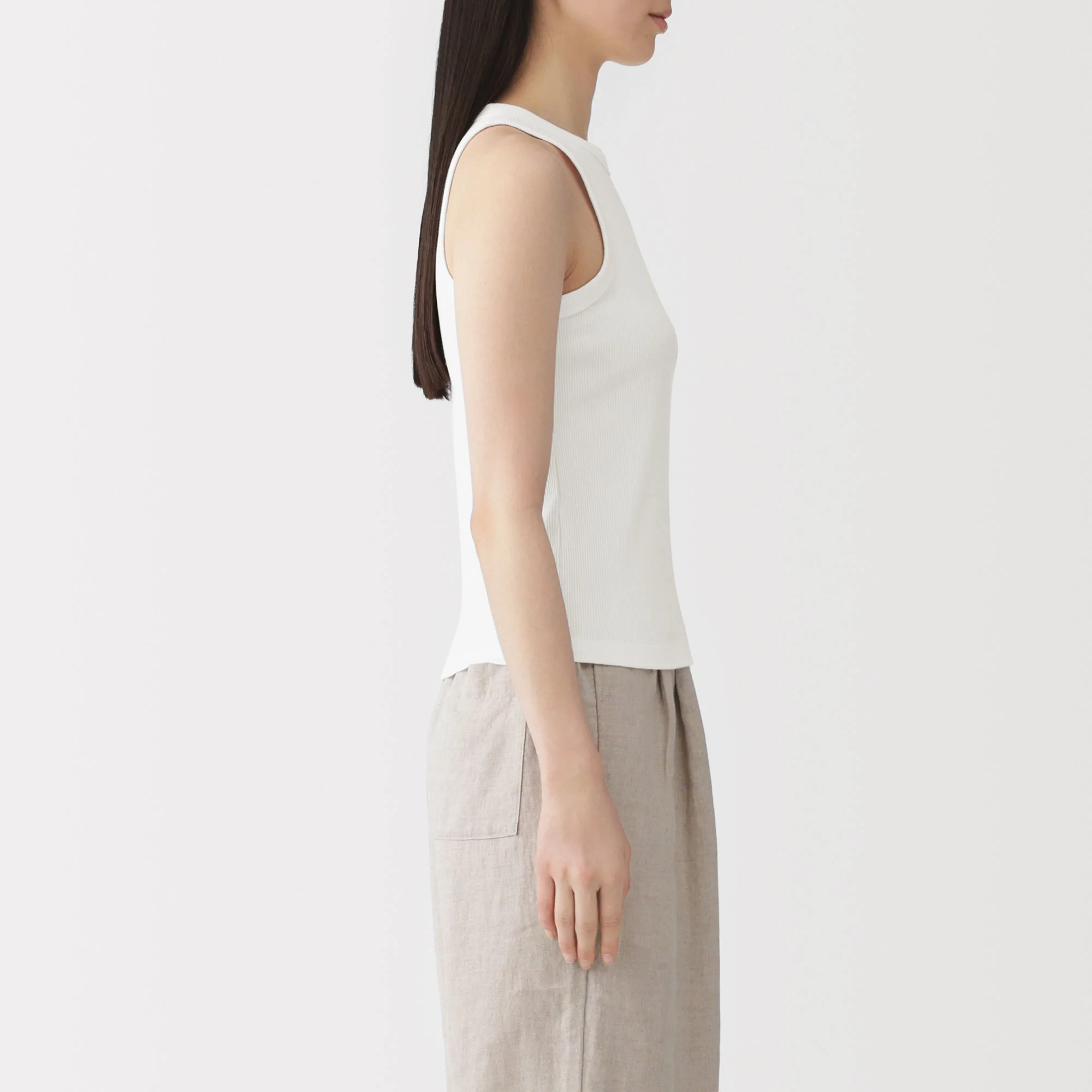 Lyocell Blend Rib Tank Top - Image 45