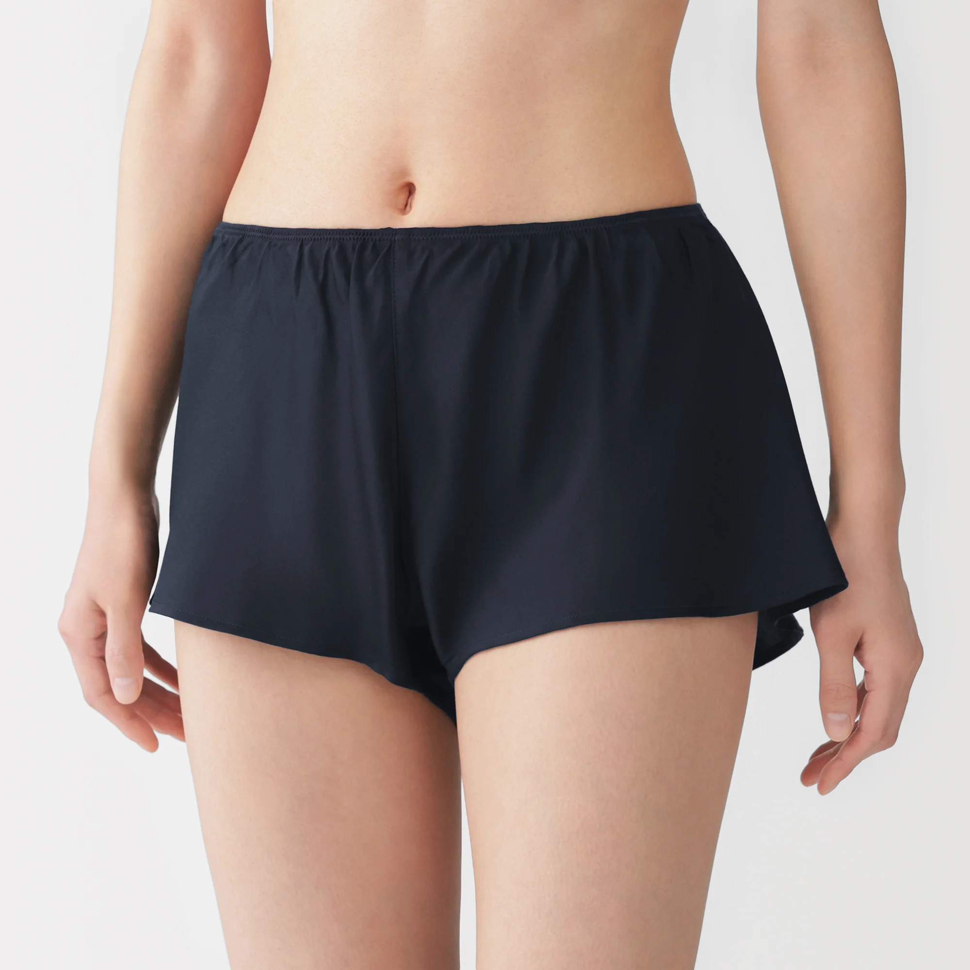 Lyocell Satin Flared Shorts - Image 3