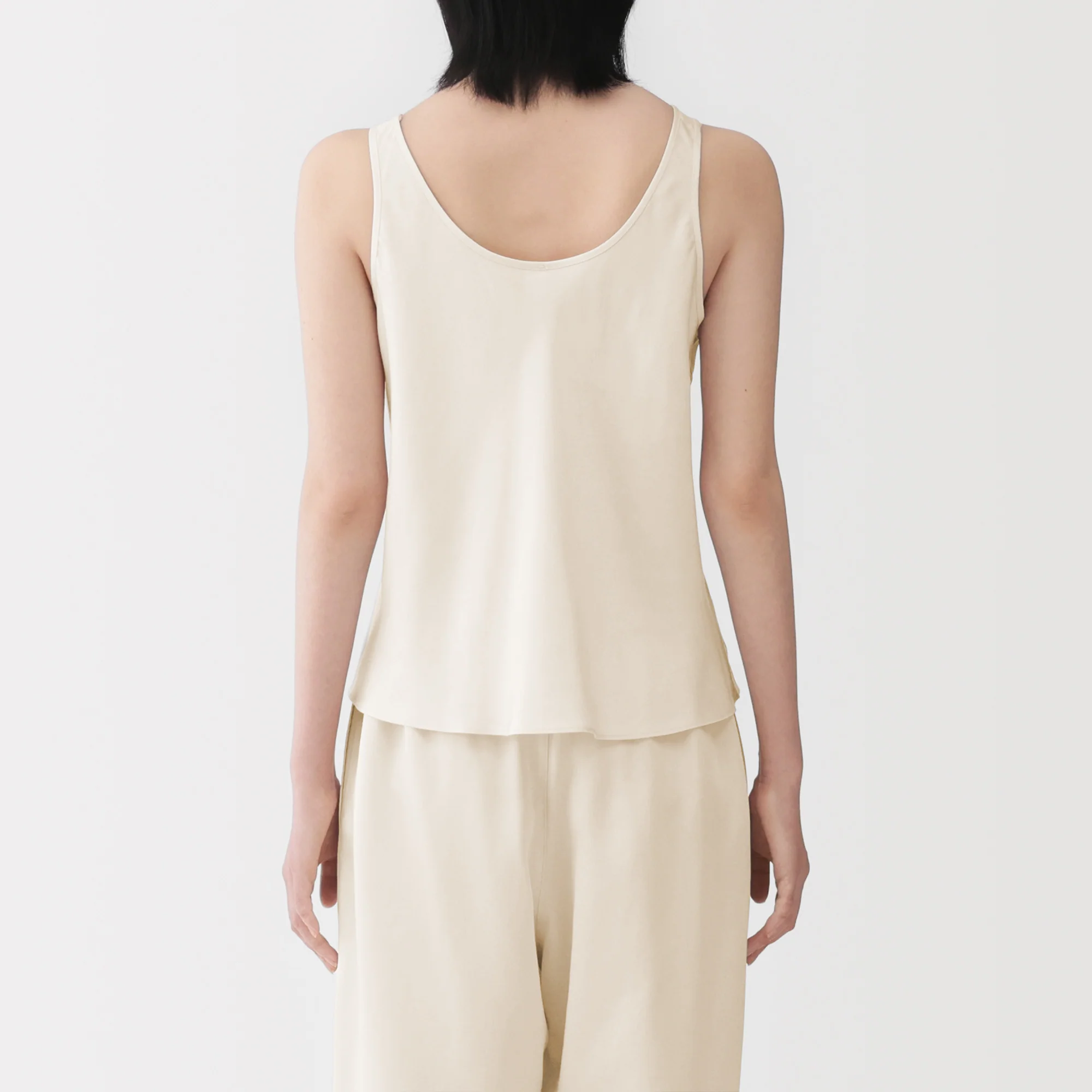 Lyocell Satin Flared Tank Top - Image 13