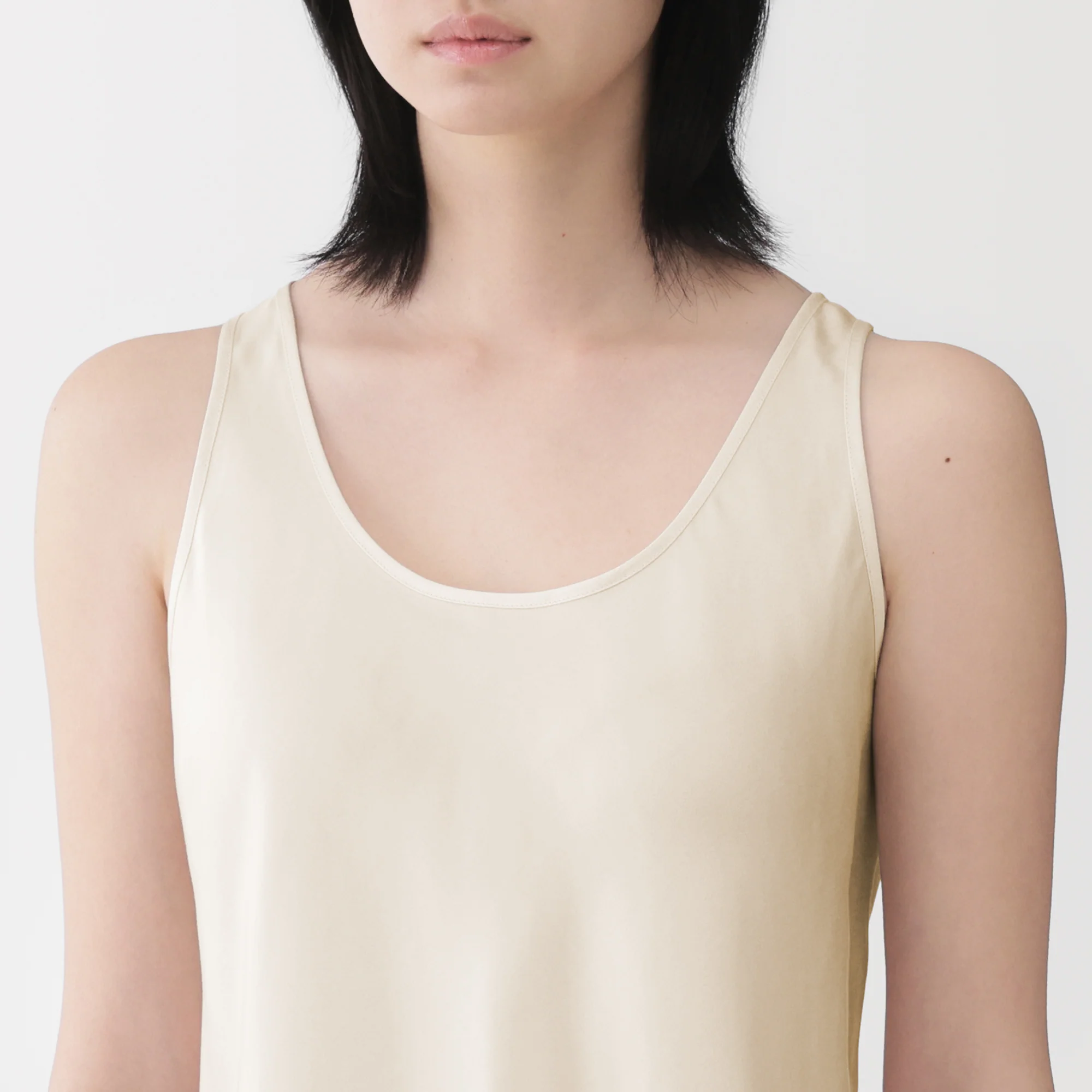 Lyocell Satin Flared Tank Top - Image 14