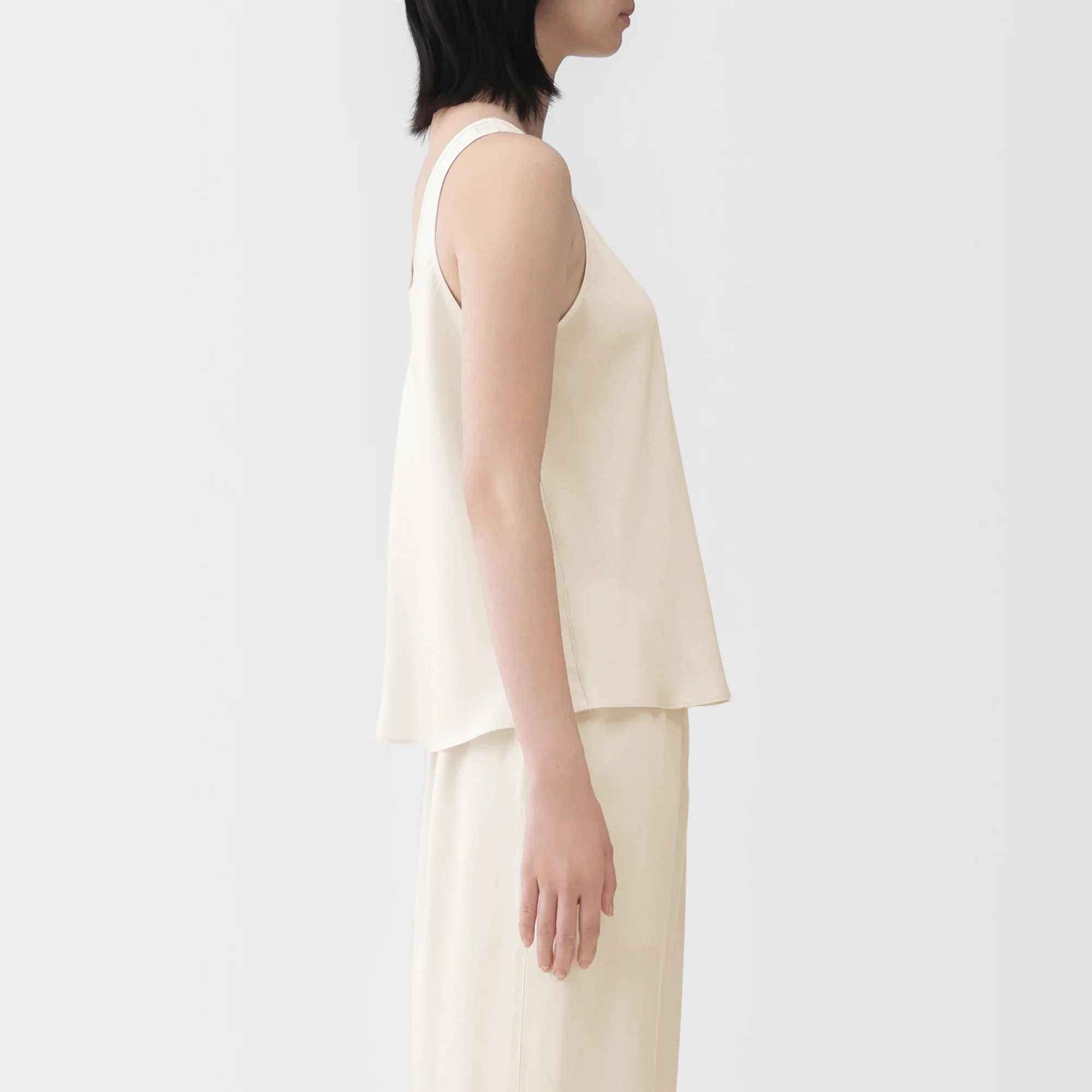 Lyocell Satin Flared Tank Top - Image 5