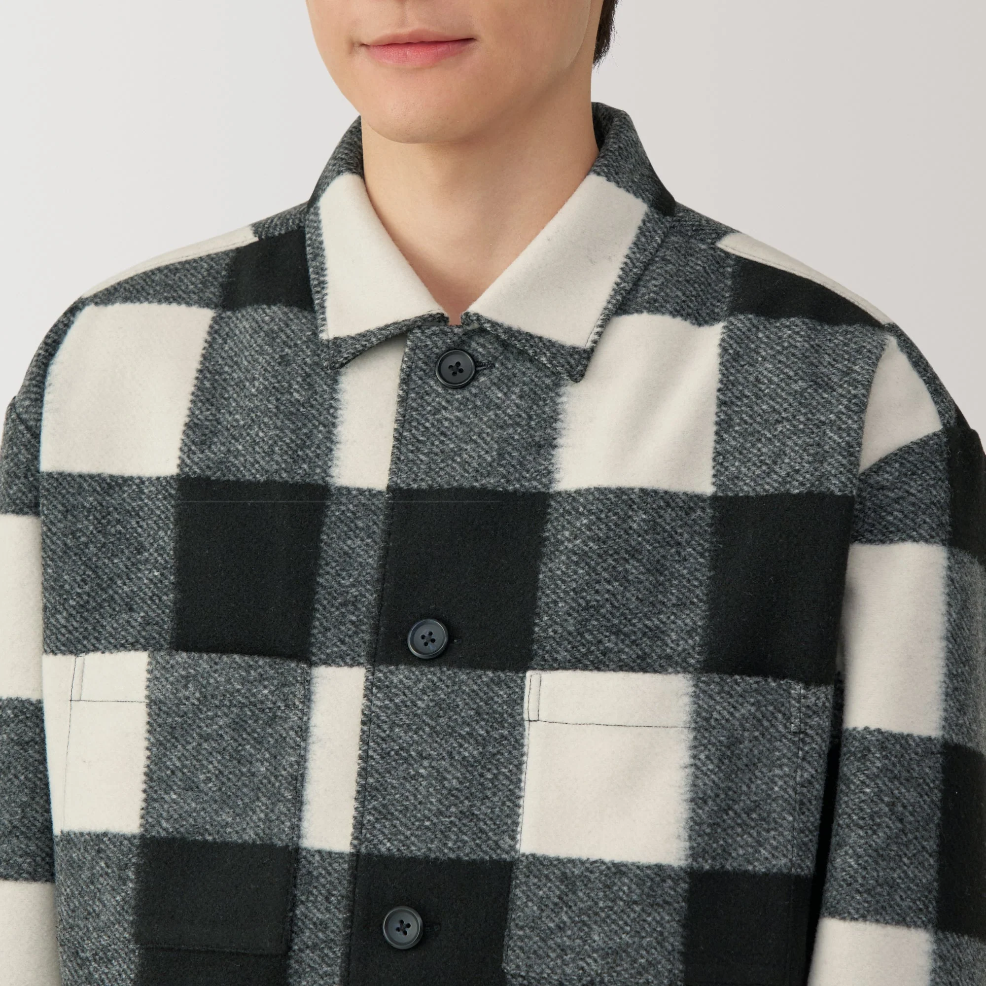 Men's Brushed Stretch Checkered Shirt Jacket - Image 17