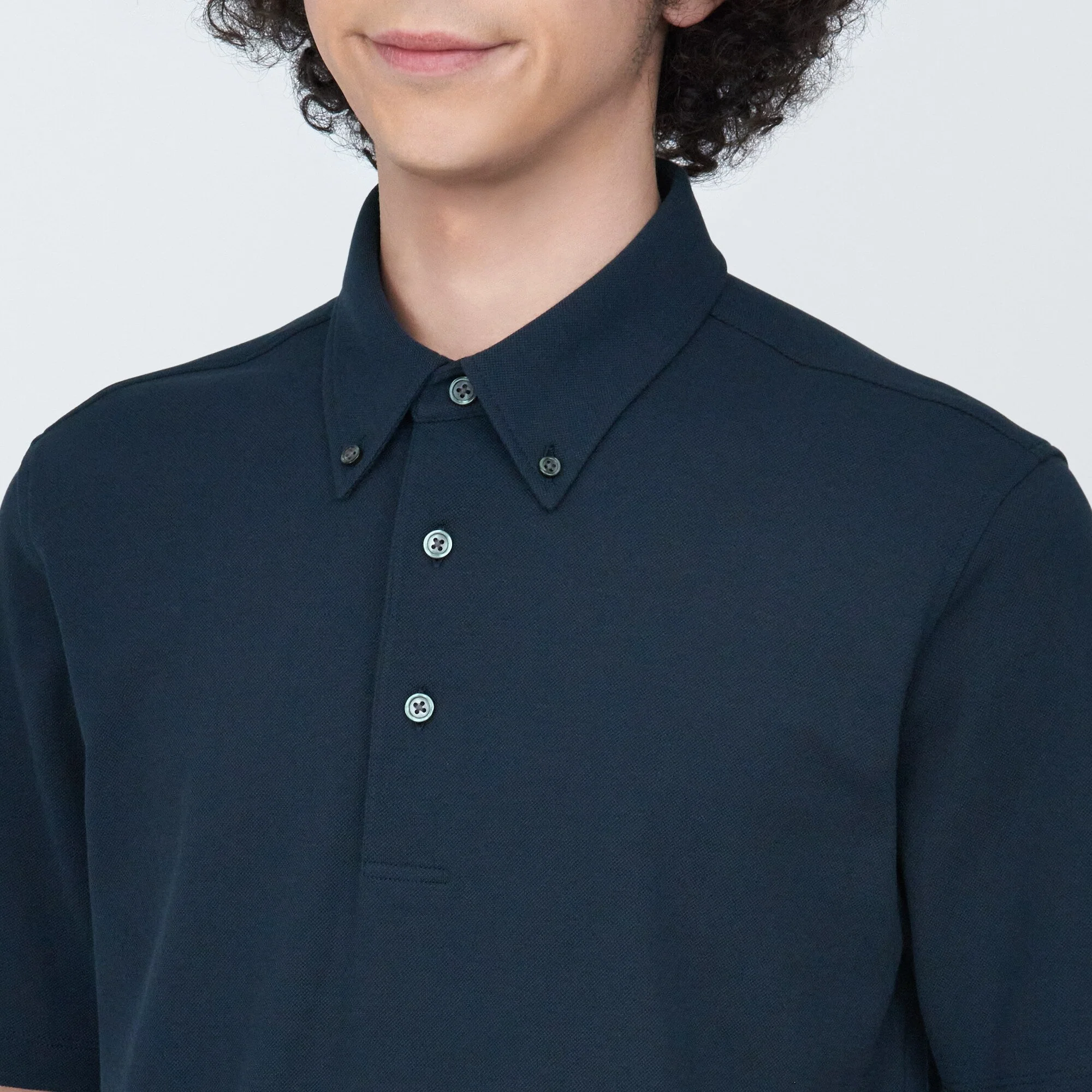 Men's Cool Touch Pique Button Down Short Sleeve Polo Shirt - Image 34