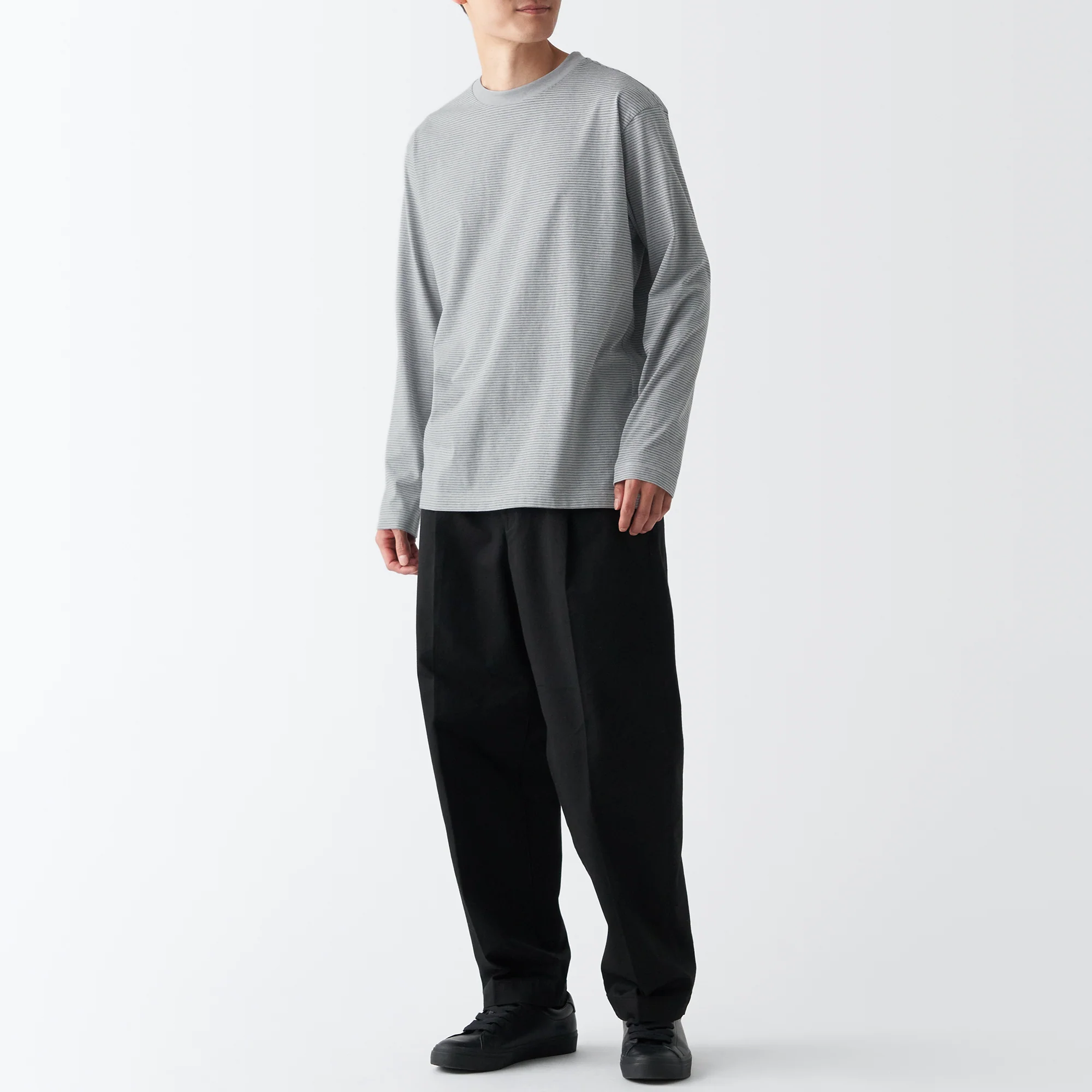 Men's Jersey Crew Neck Long Sleeve Patterned T-Shirt - Image 11