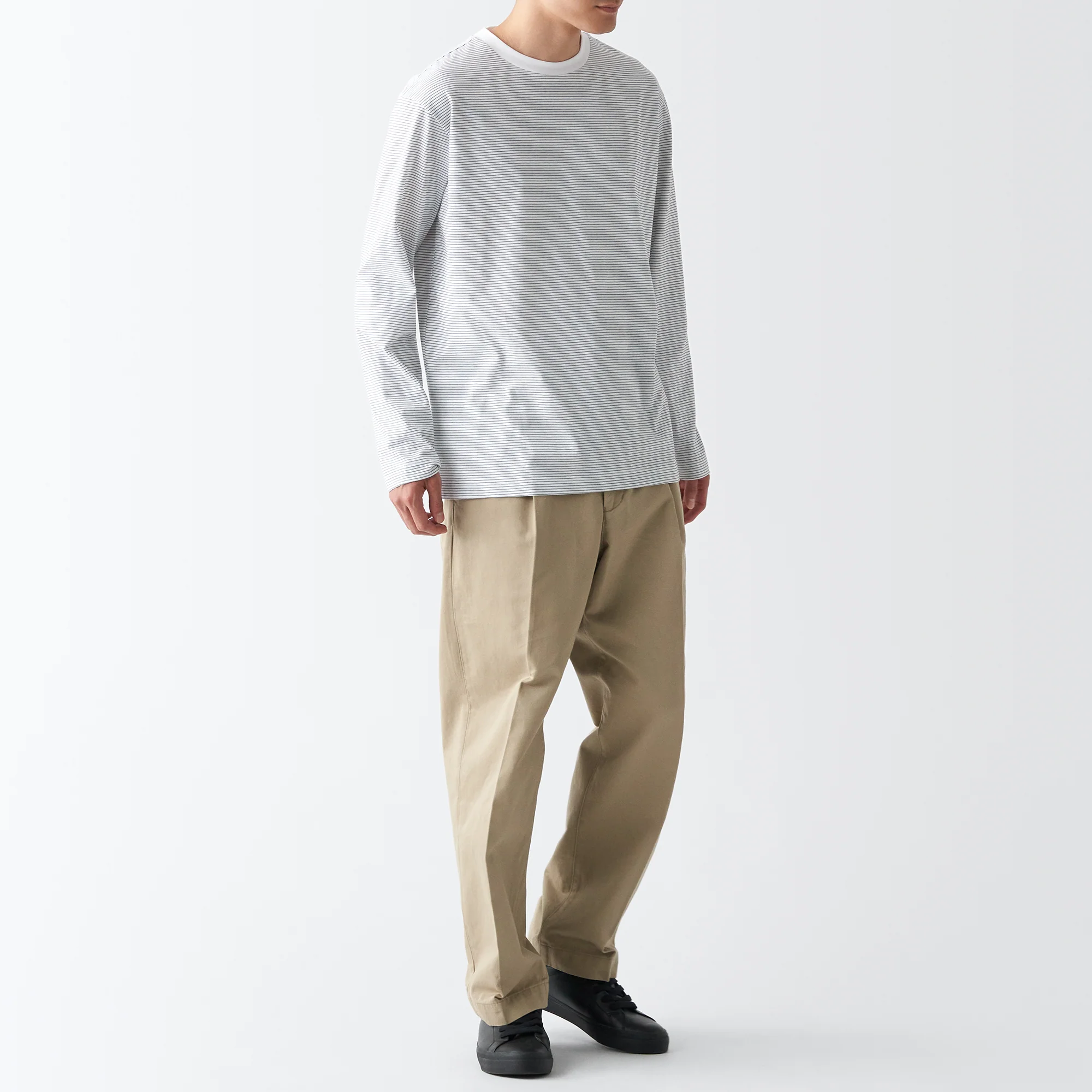 Men's Jersey Crew Neck Long Sleeve Patterned T-Shirt - Image 18