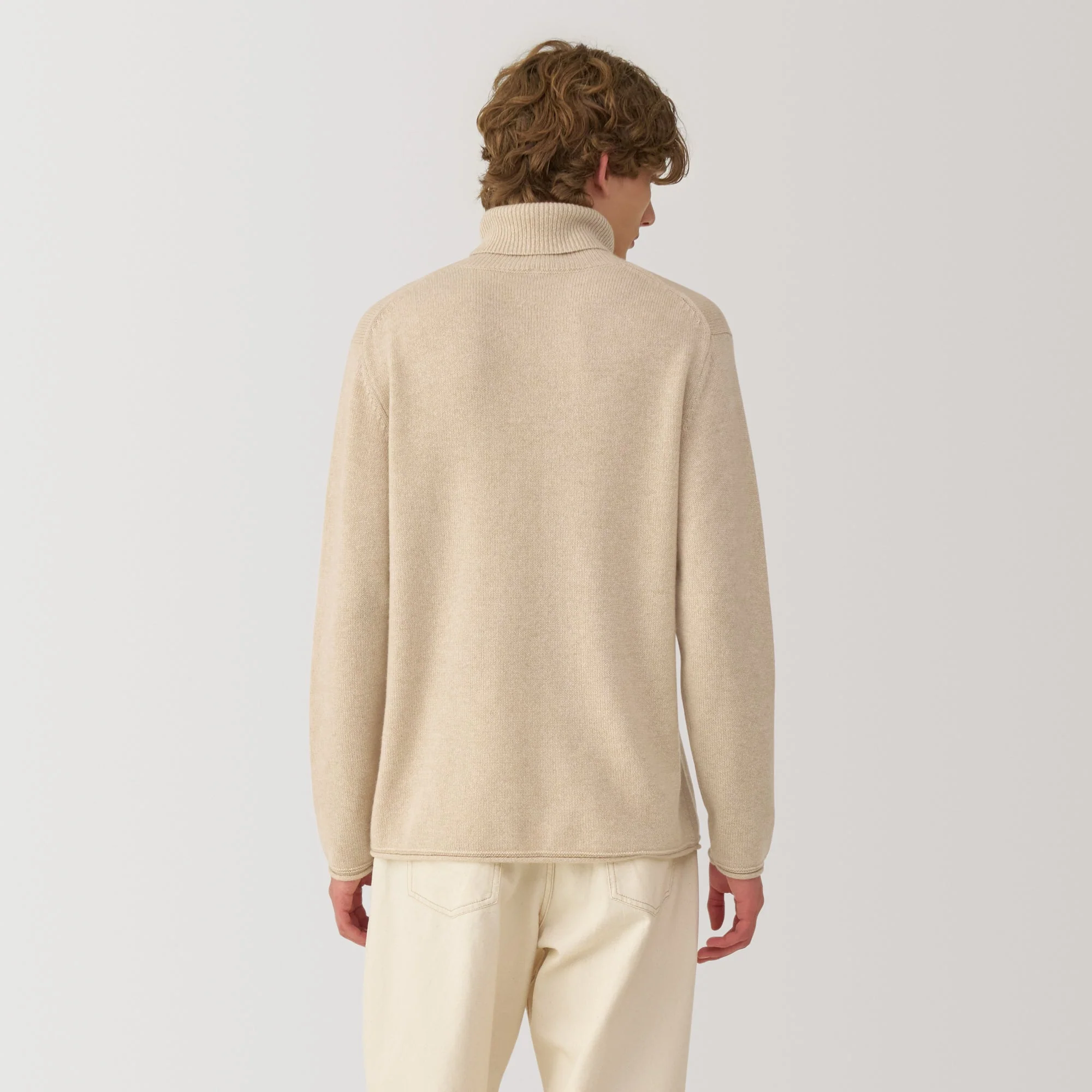 Labo Men's Natural Cashmere Turtleneck Sweater - Image 13