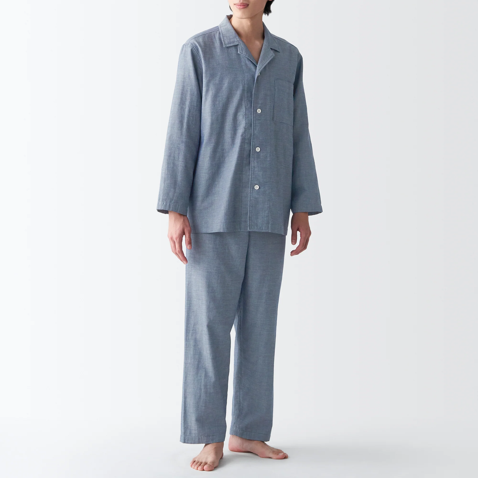 Men's Side Seamless Double Gauze Pajamas - Image 12