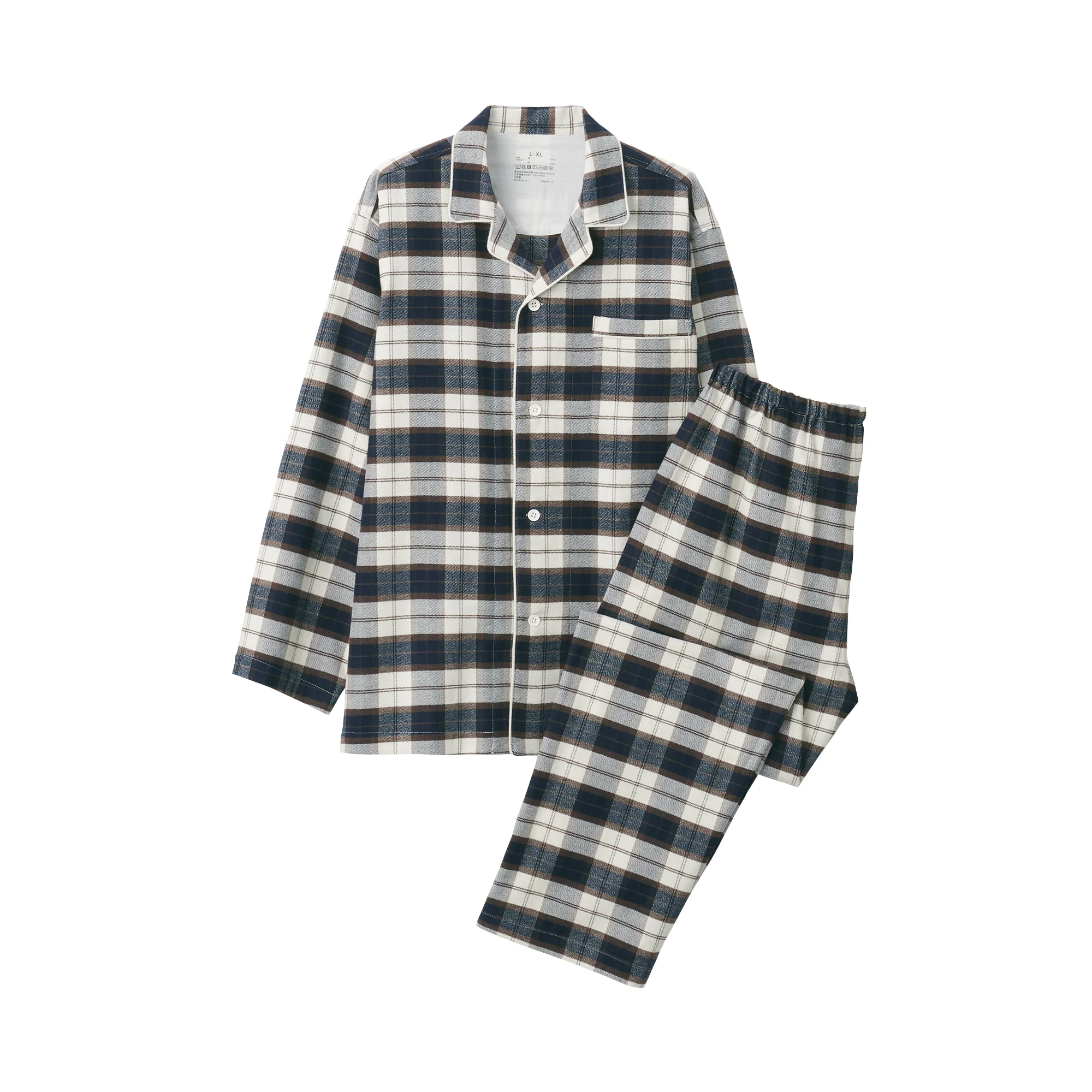 Men's Side-Seamless Flannel Pajamas - Image 42