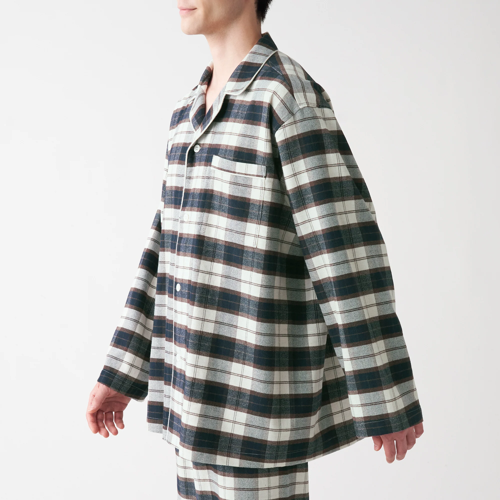 Men's Side-Seamless Flannel Pajamas - Image 48