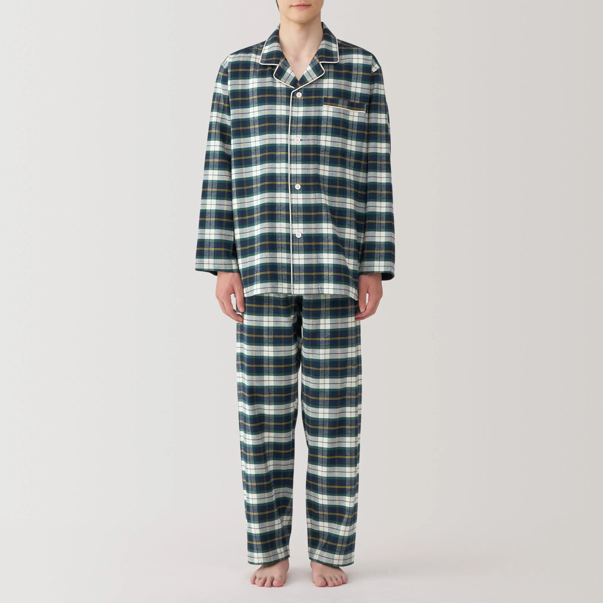 Men's Side Seamless Flannel Pajamas - Image 37