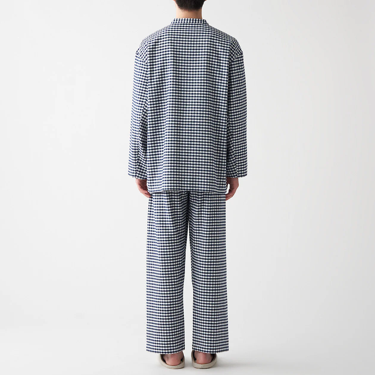 Men's Side-Seamless Flannel Stand Collar Pajamas - Image 15