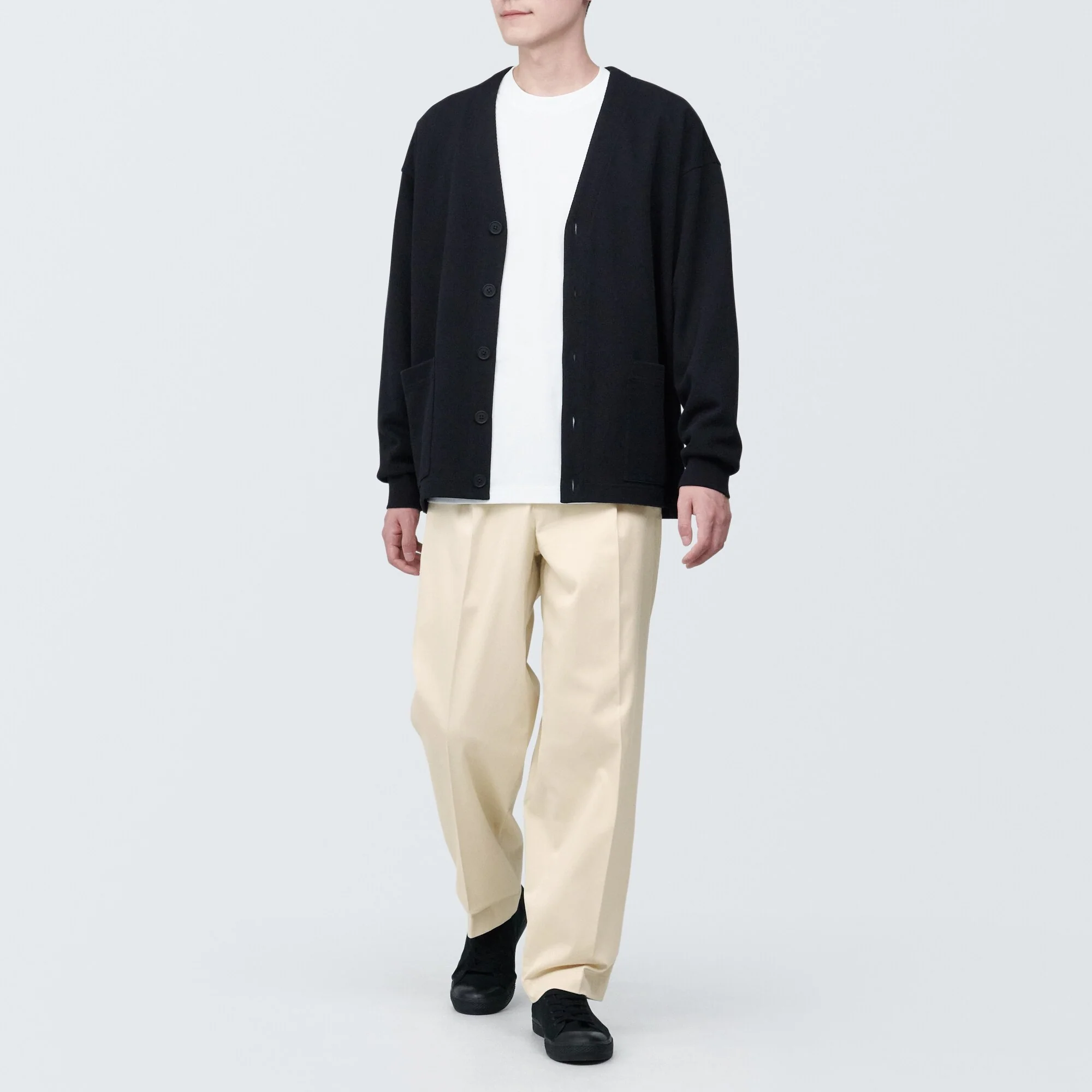 Men's Stretch Chino Tuck Wide Pants