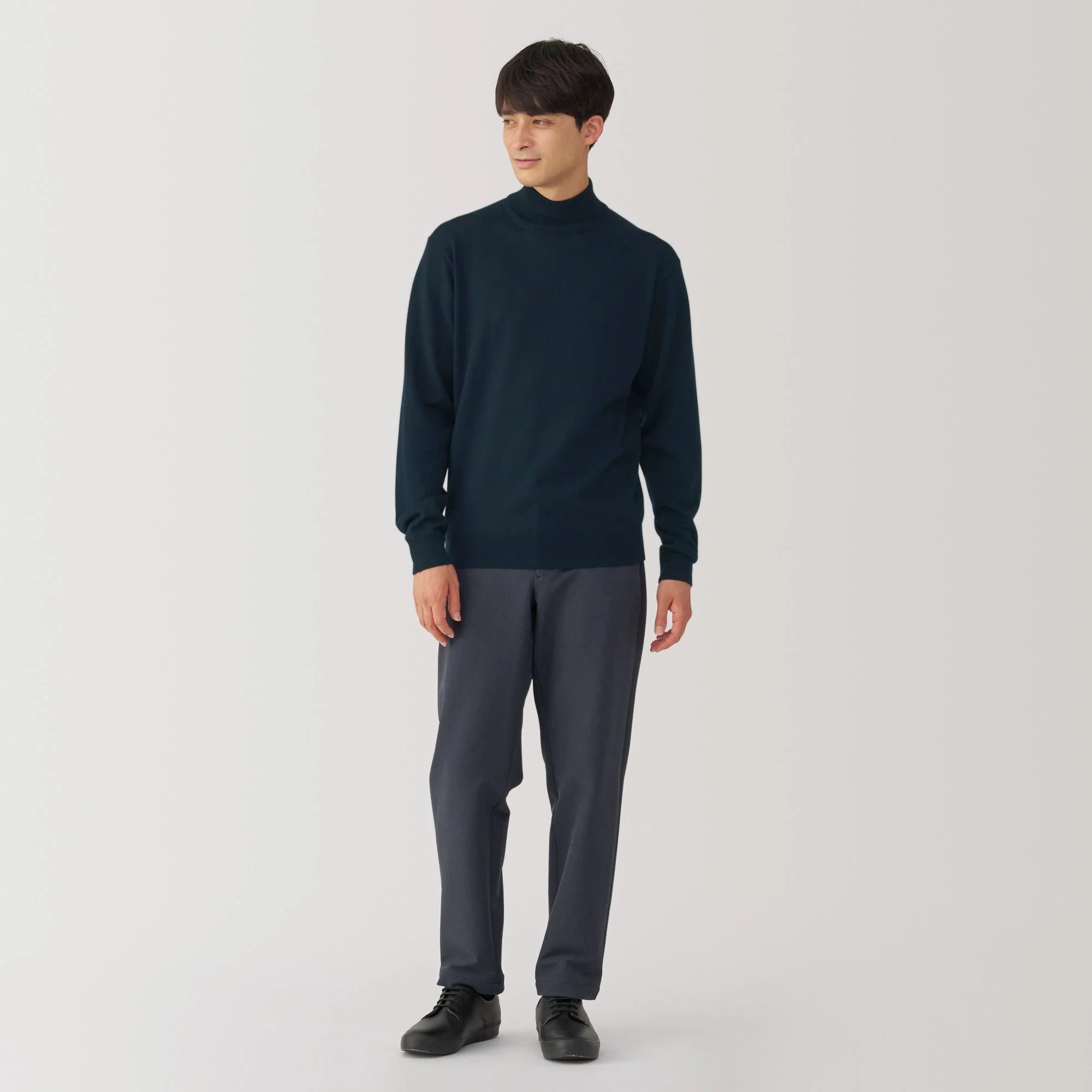 Men's Washable High Gauge High Neck Sweater - Image 32