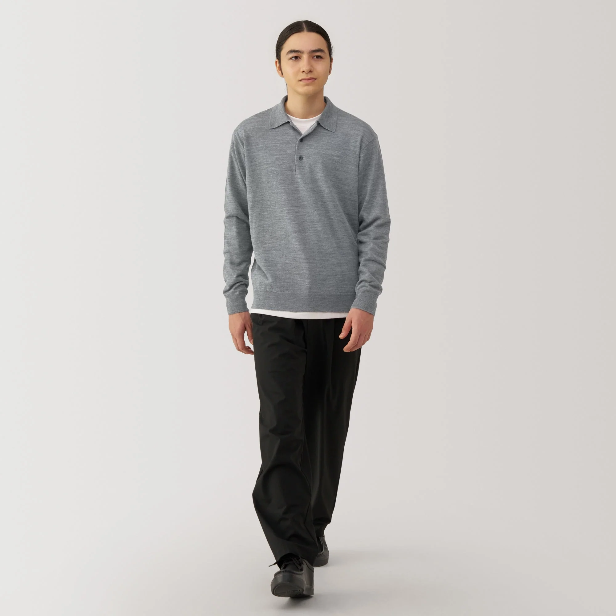 Men's Washable High-Gauge Polo Sweater - Image 4