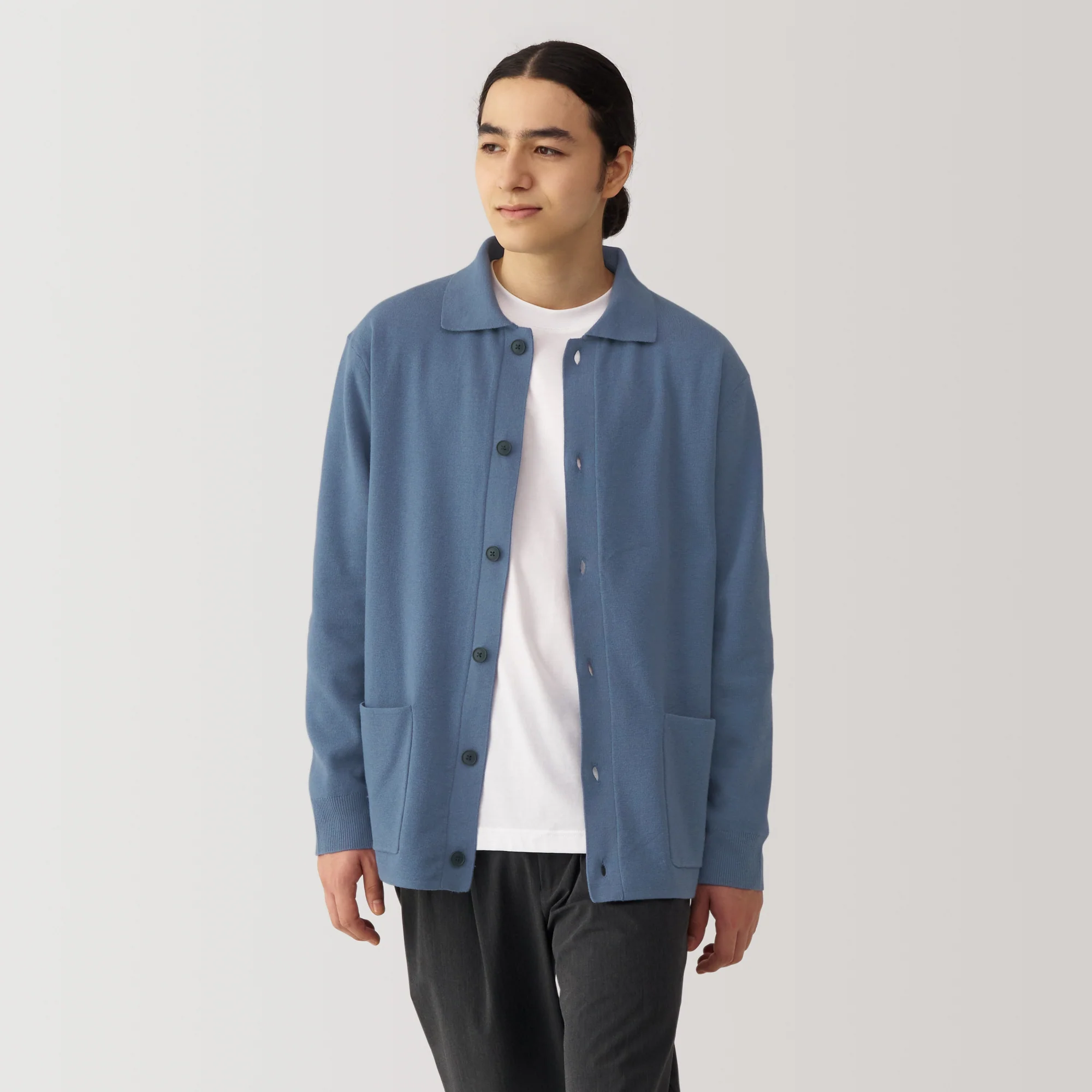 Men's Washable Milano Ribbed Shirt Cardigan