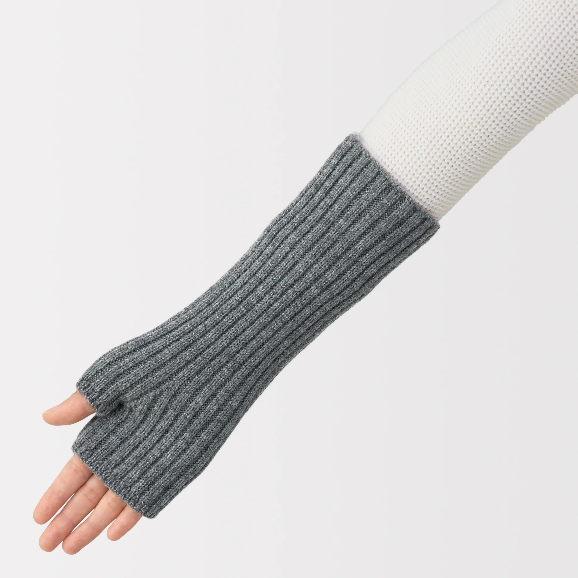 Merino Wool Ribbed Arm Warmers - Image 6