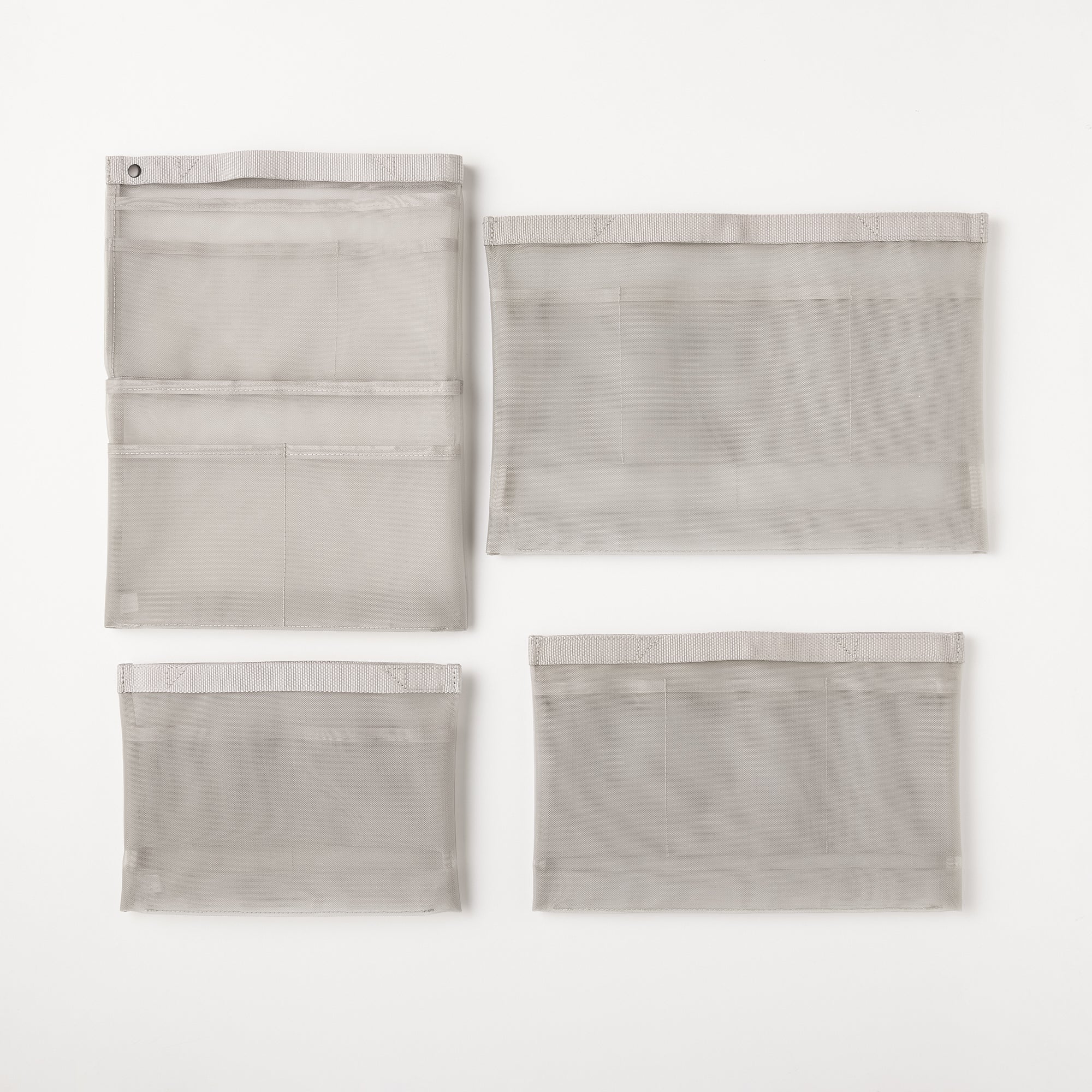 Nylon Mesh Bag Organizer Vertical A4 - Grey - Image 5