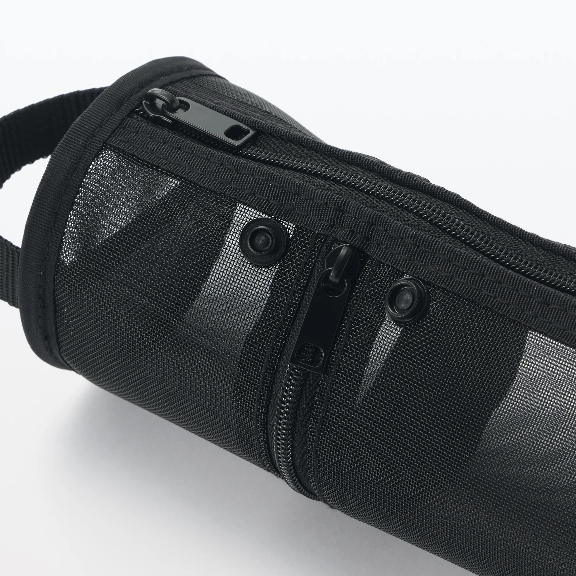 Nylon Mesh Vertical/Horizontal Pen Case Thin - Black - Image 5