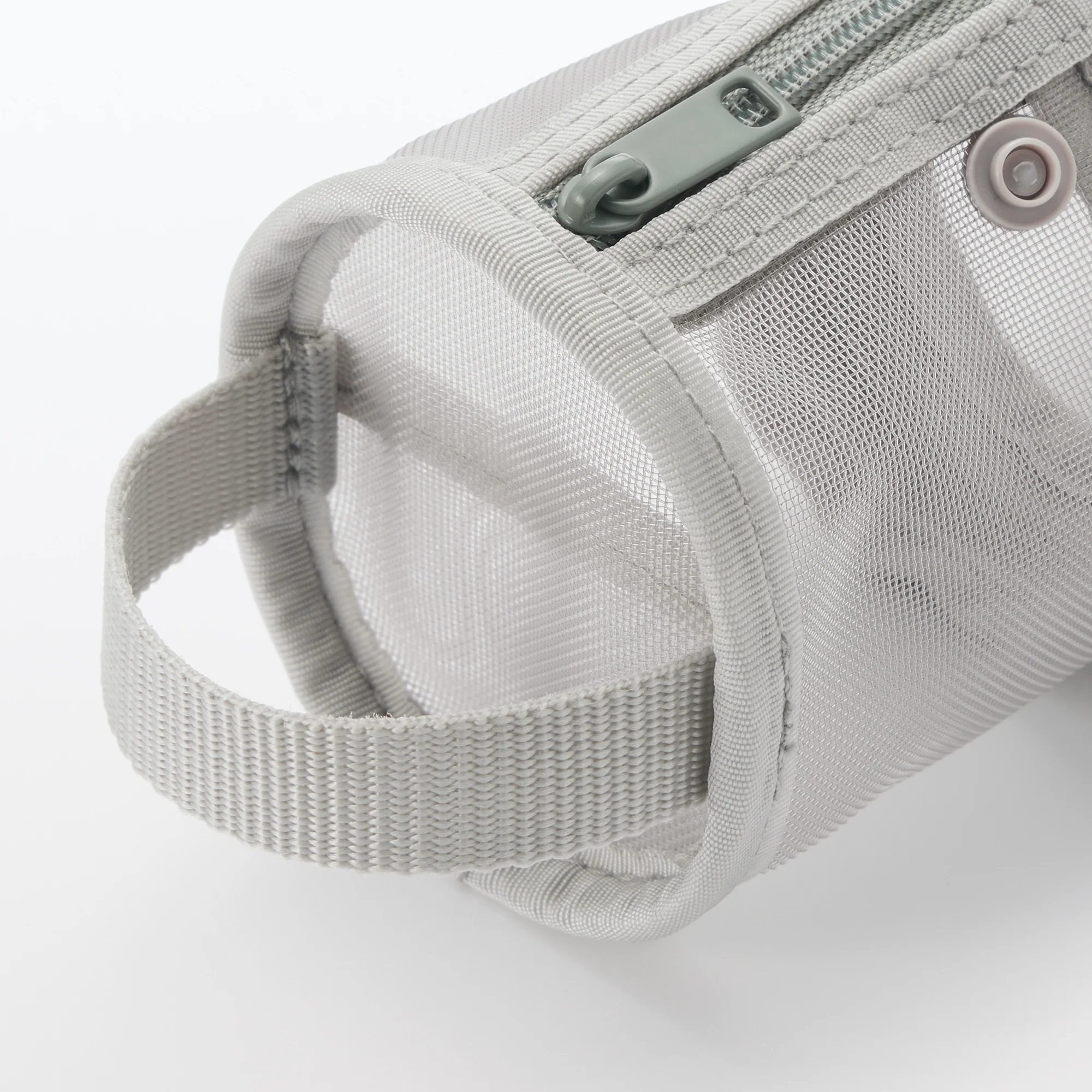 Nylon Mesh Vertical/Horizontal Pen Case Thin - Grey - Image 4