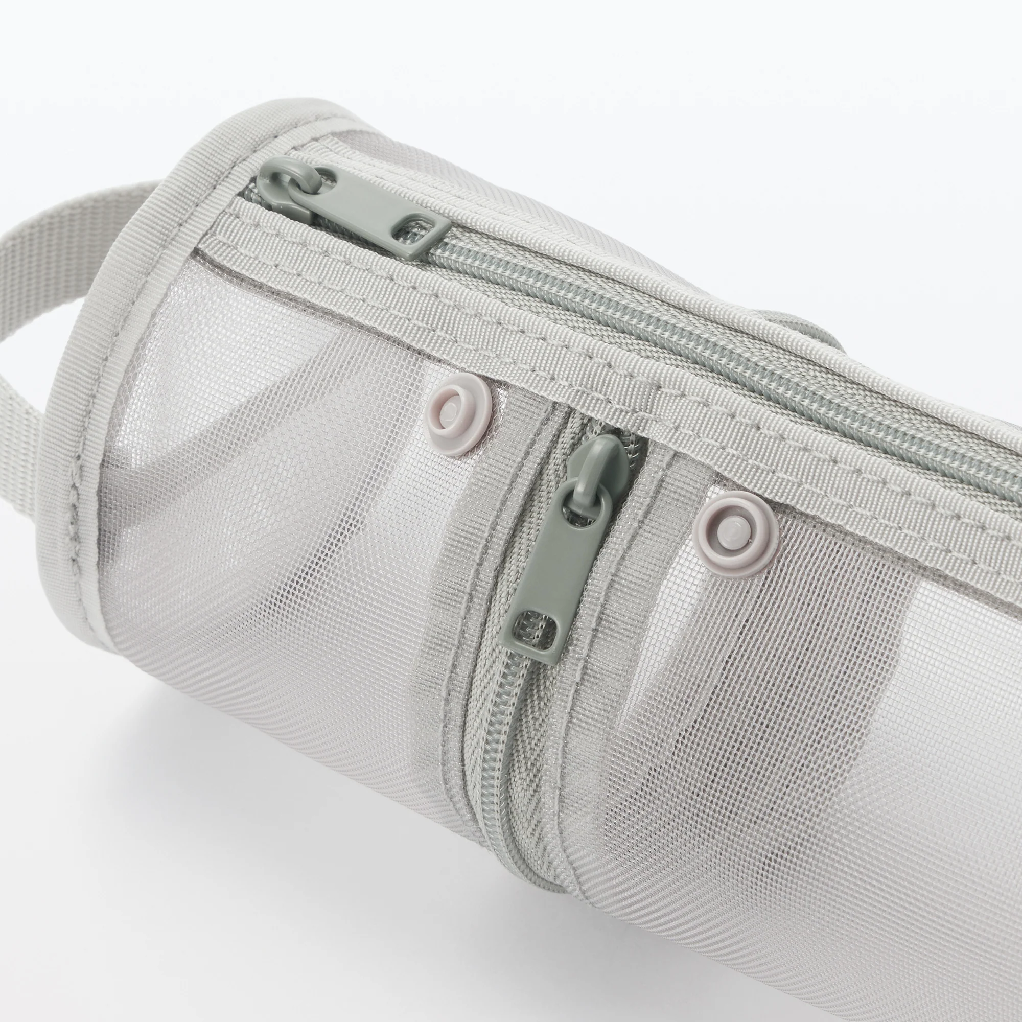 Nylon Mesh Vertical/Horizontal Pen Case Thin - Grey - Image 5