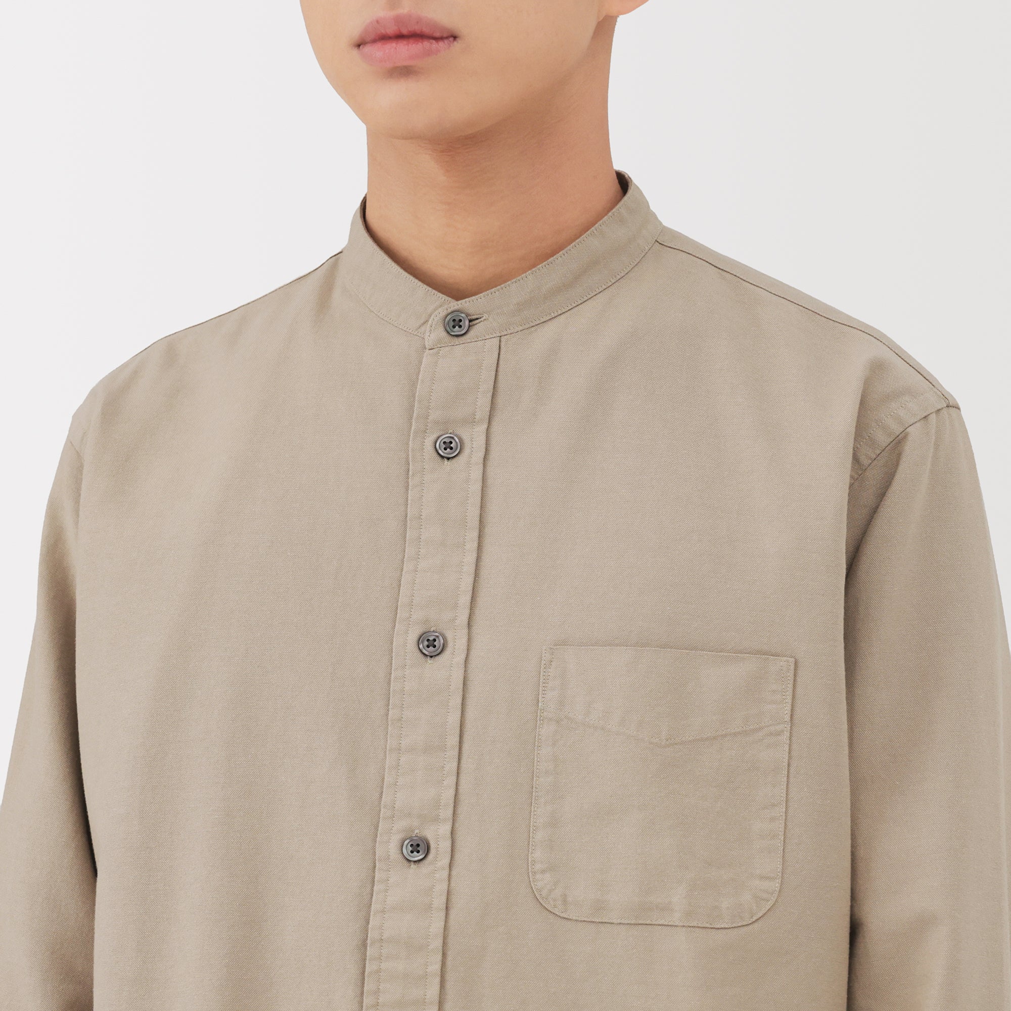Oxford Stand Collar Shirt - Image 16
