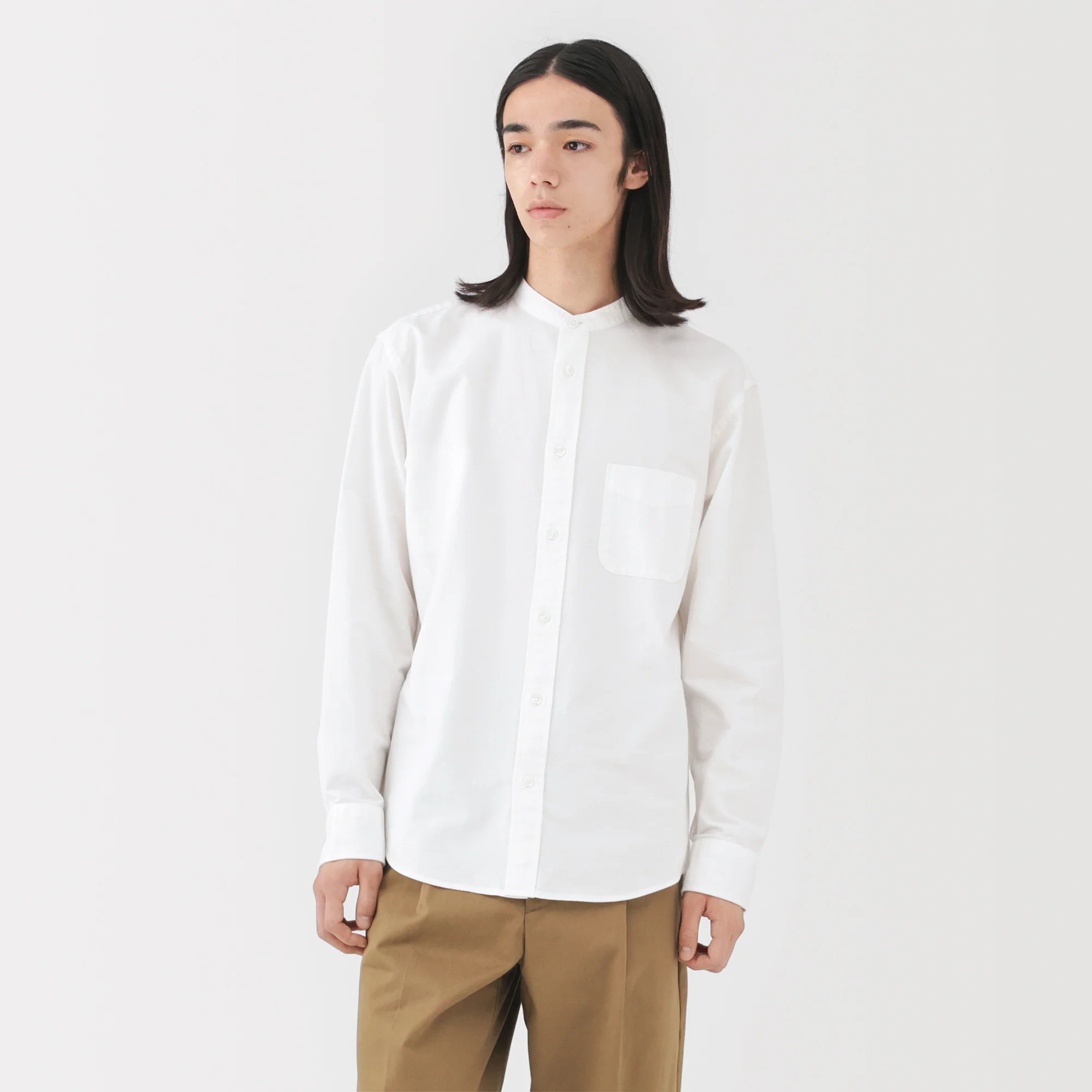 Oxford Stand Collar Shirt - Image 3