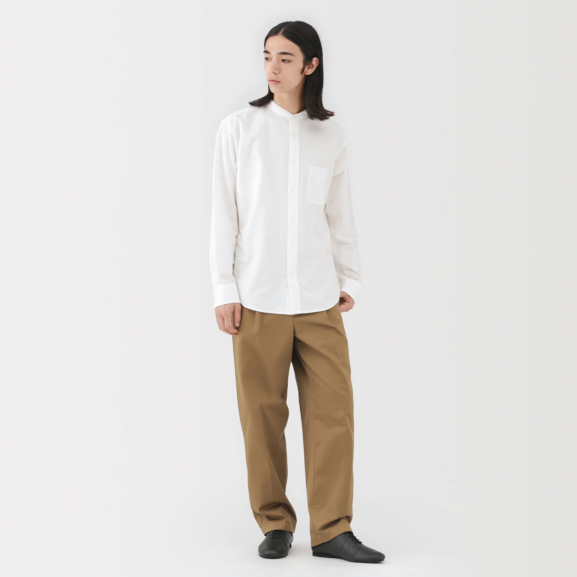 Oxford Stand Collar Shirt - Image 4