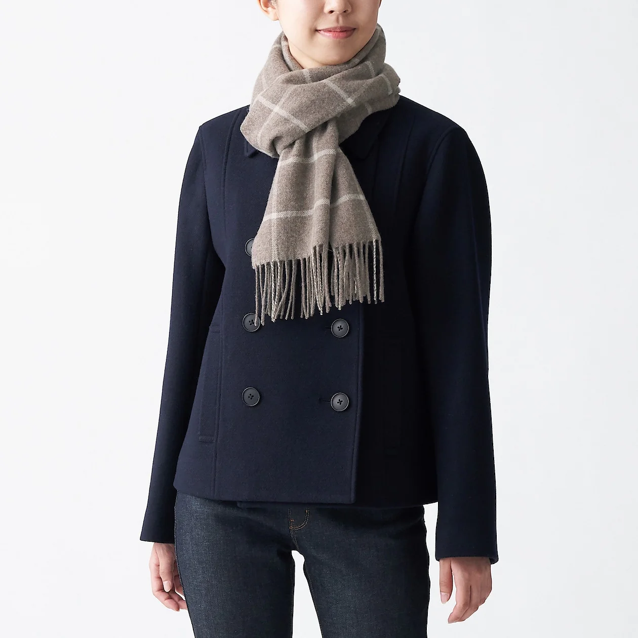 Patterned Wool Woven Scarf 30 x 180 cm - Image 11