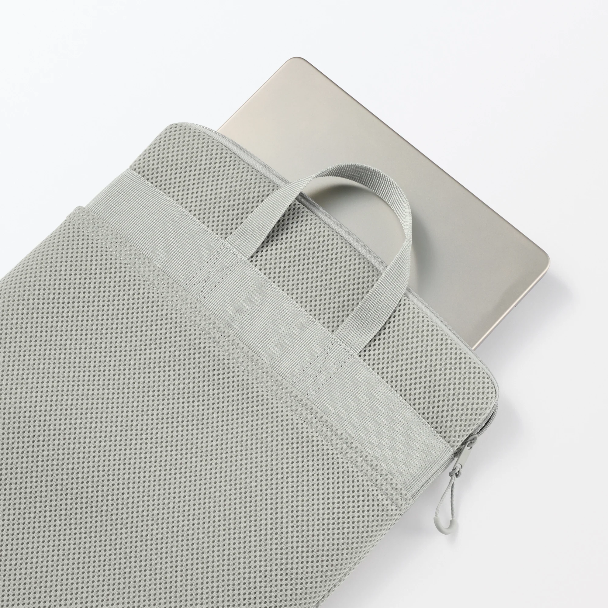 Polyester Vertical Cushioned Laptop Case - Grey - Image 7
