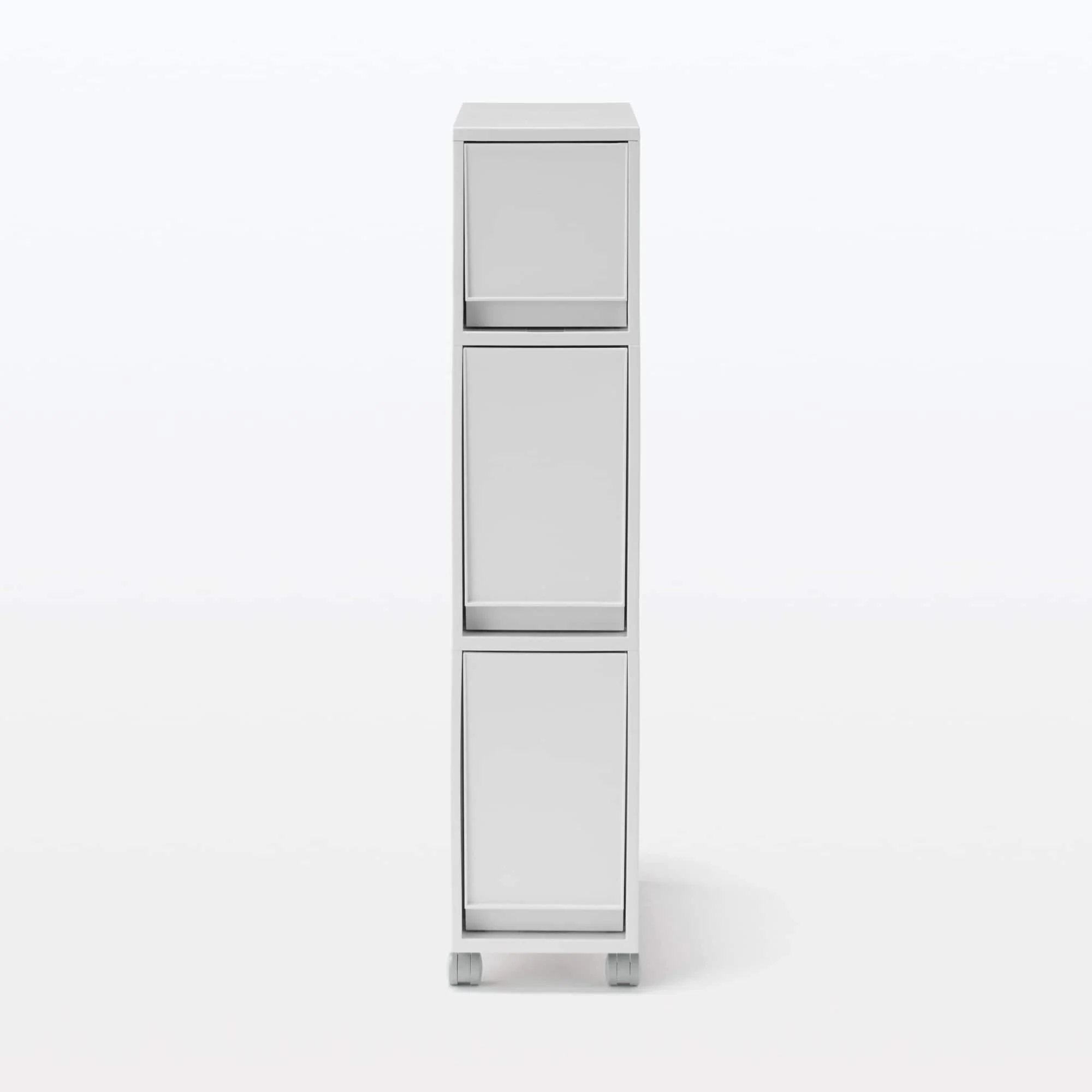 Polypropylene Stocker with Caster #1 - White Grey (3 Tier) - Image 3
