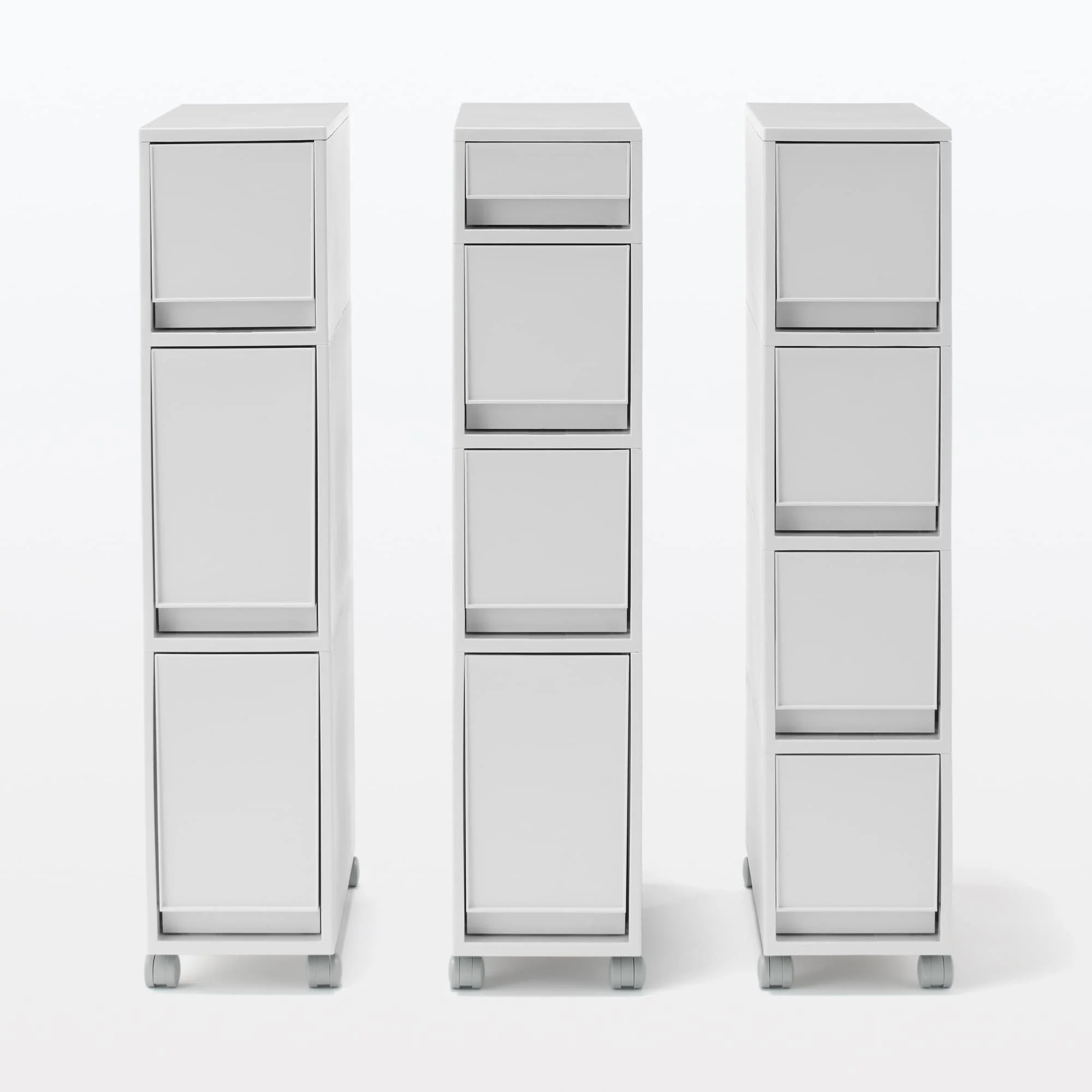 Polypropylene Stocker with Caster #2 - White Grey (4 Tier) - Image 8