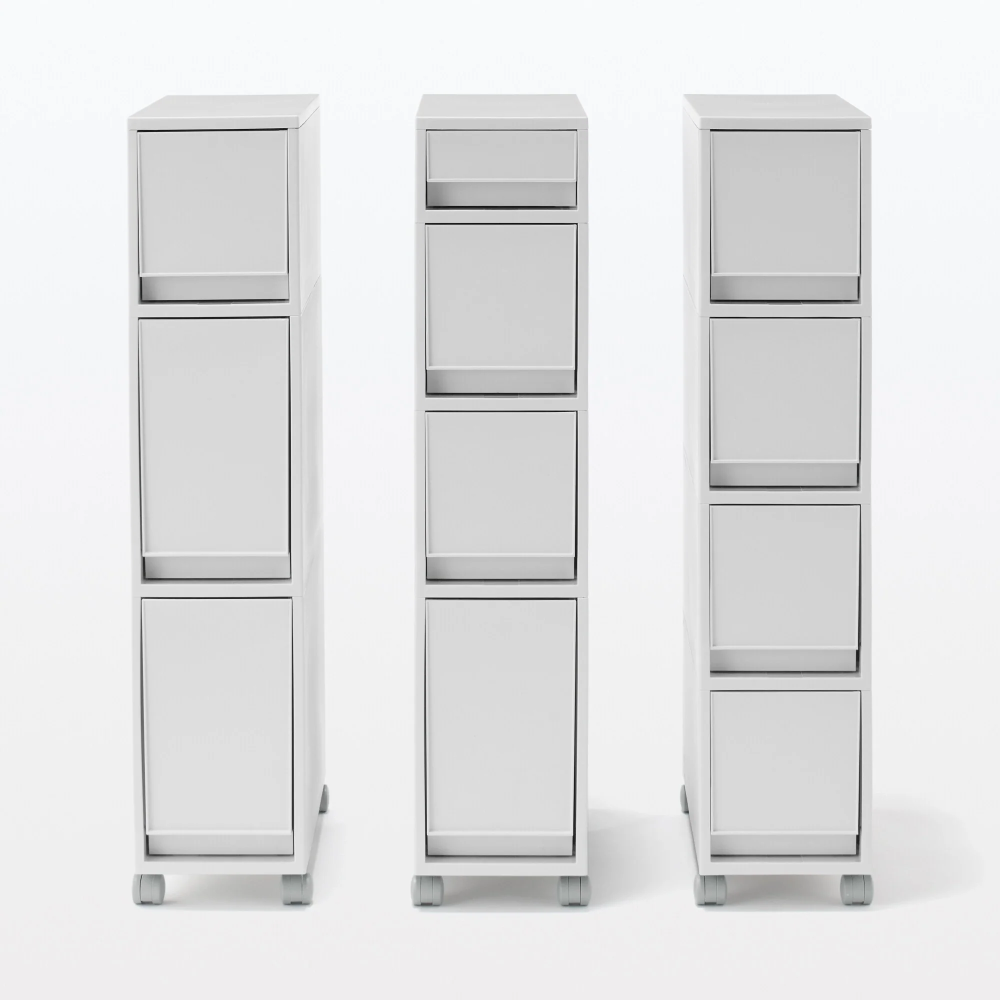 Polypropylene Stocker with Caster - White Grey (4 Tier) - Image 8