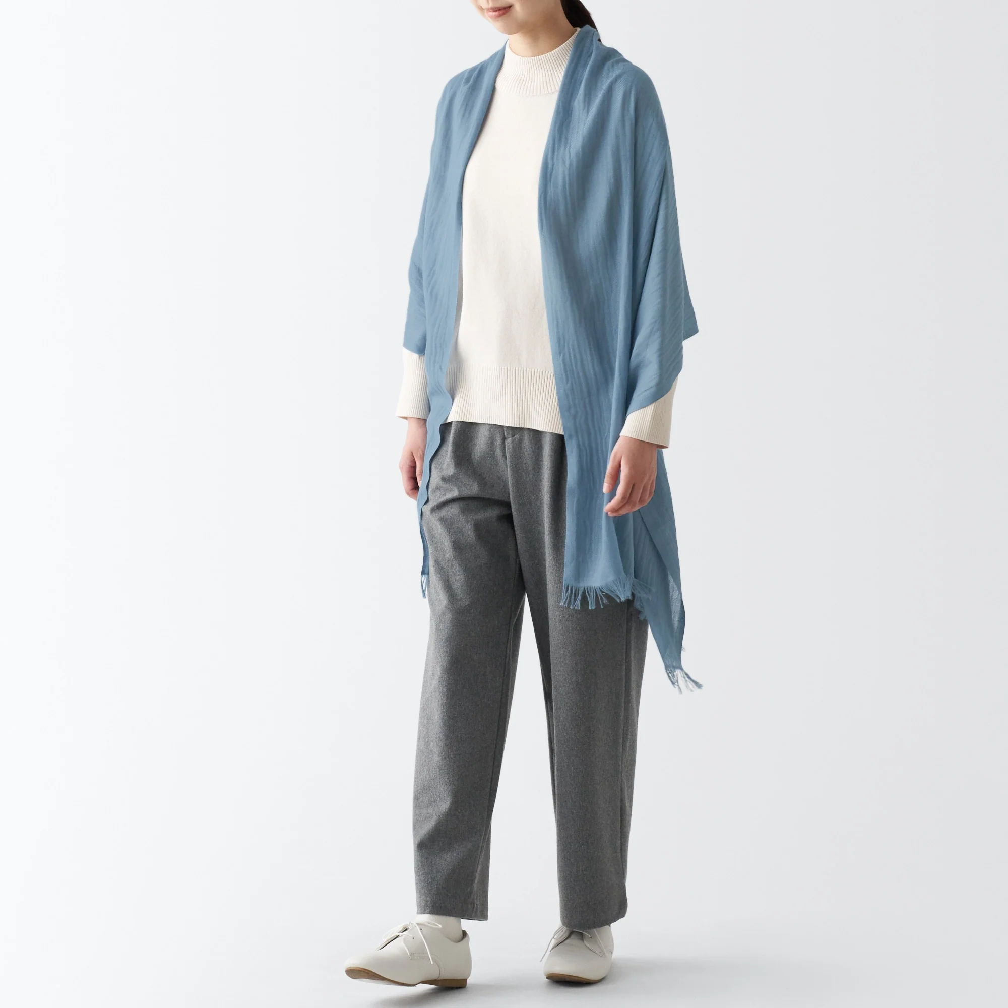 Recycled Polyester Cotton Blend Large Stole