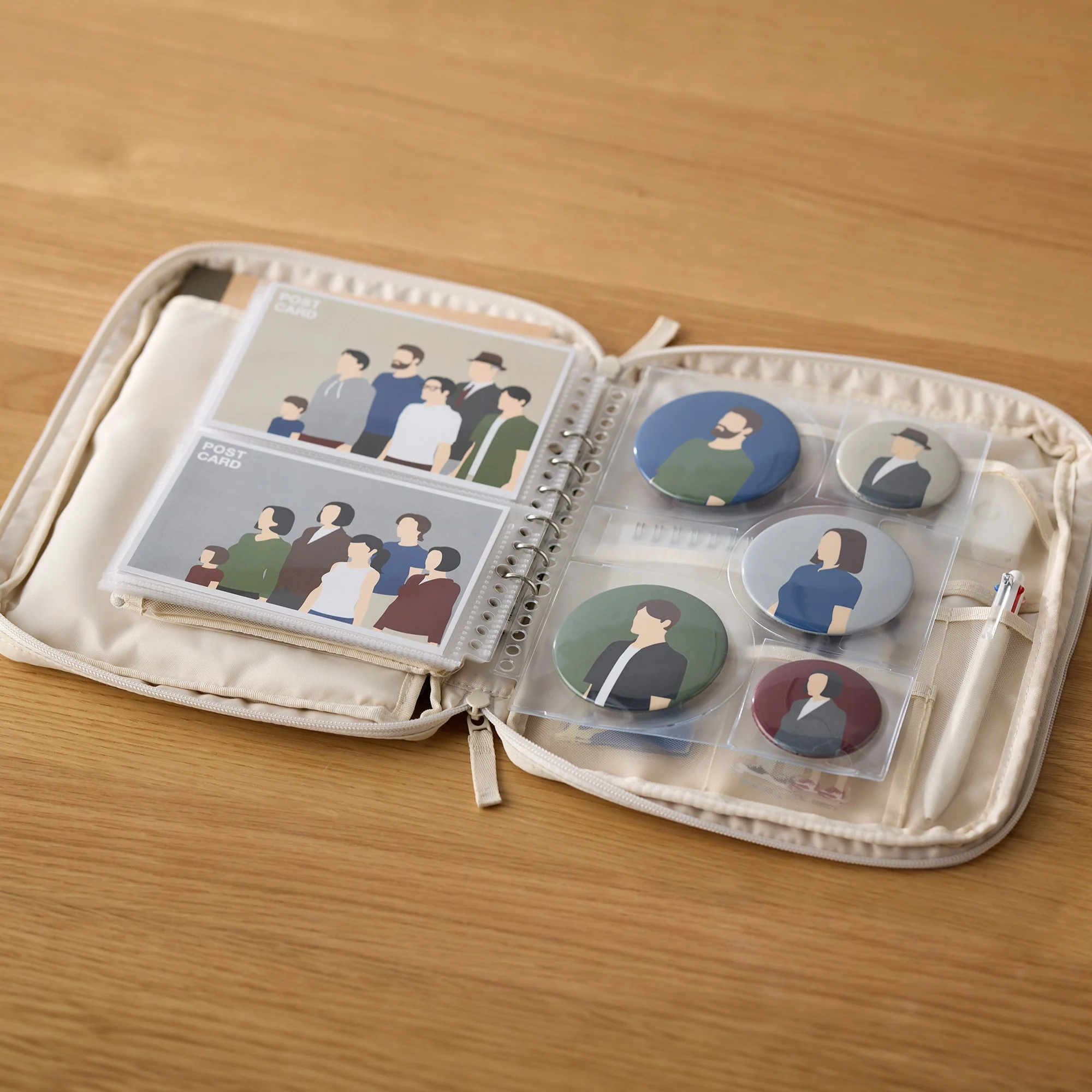 Selectable Pocket Organizer Case - A5 Wide - Moss Green - Image 10