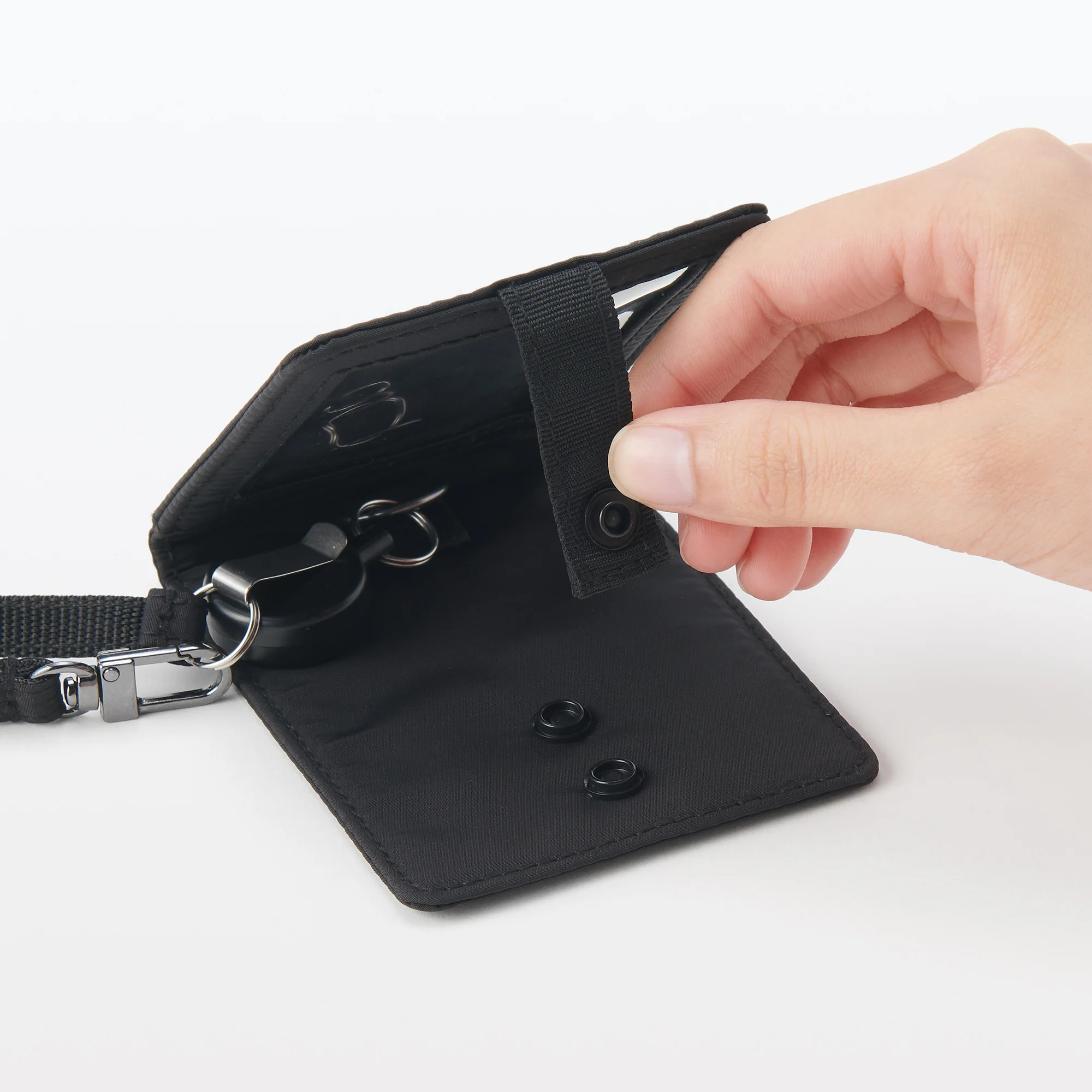 Self Standing Card Holder with Reel - Black - Image 5