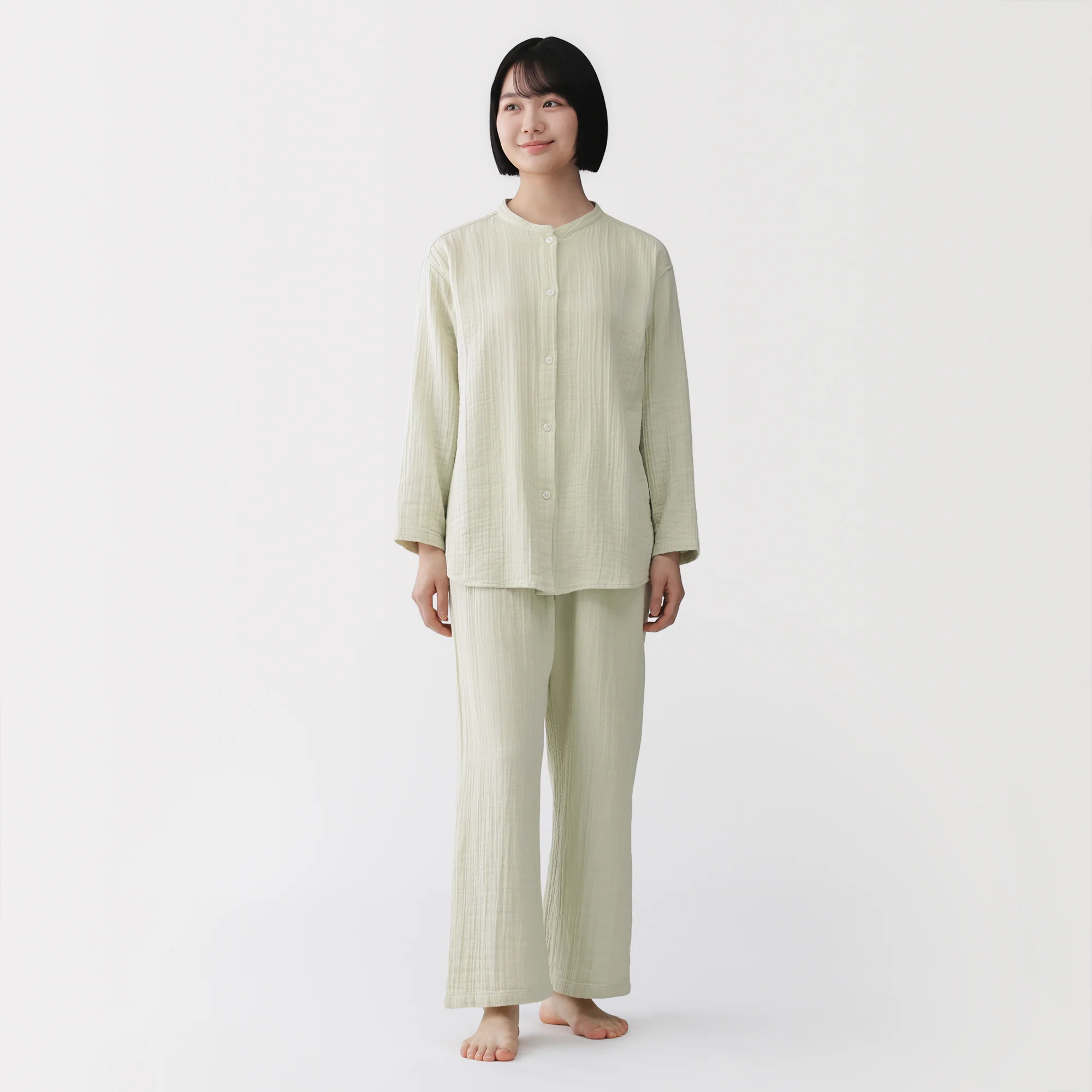 Side Seamless Gauze Pajamas - Image 3