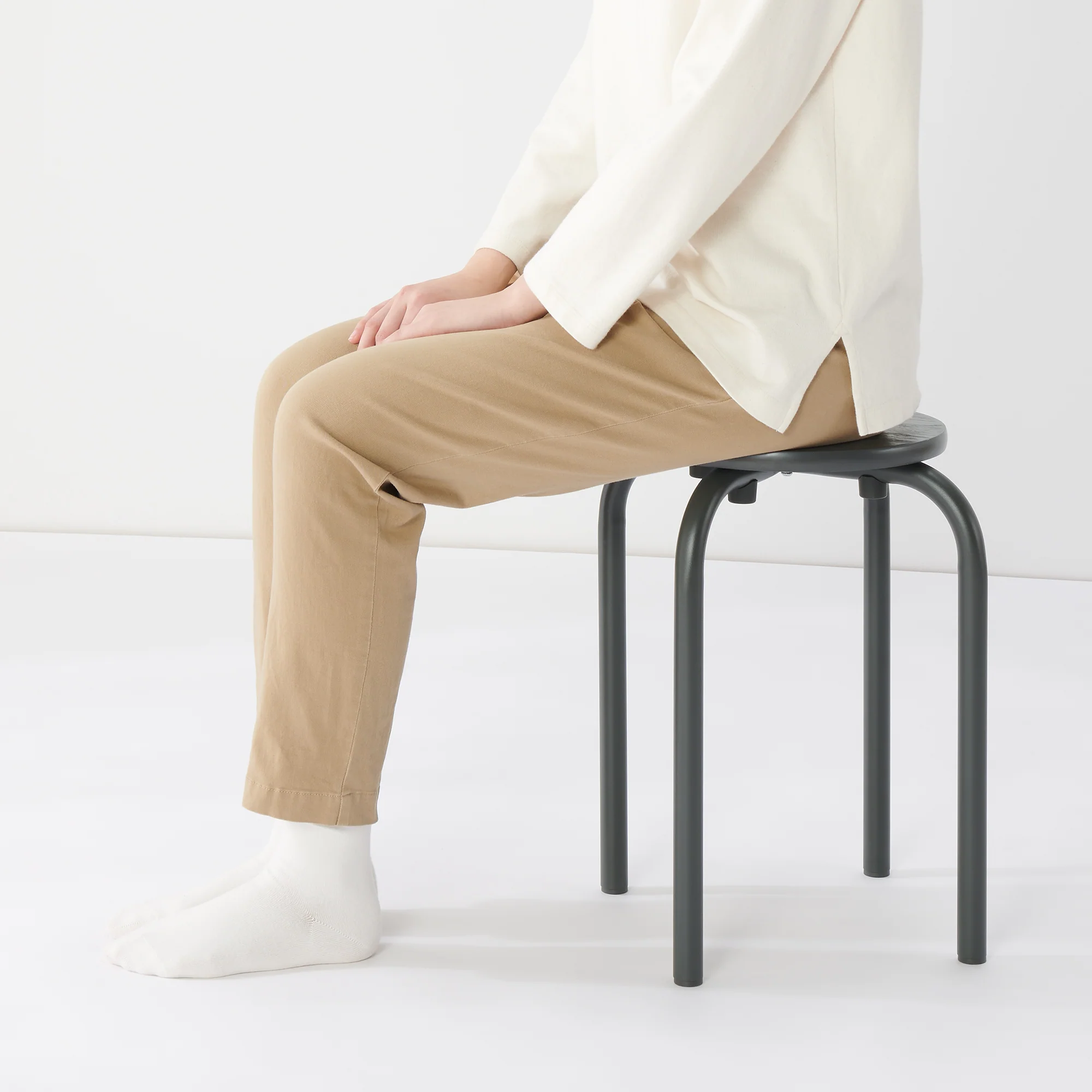 Steel Pipe Stacking Stool - Dark Grey - Image 3